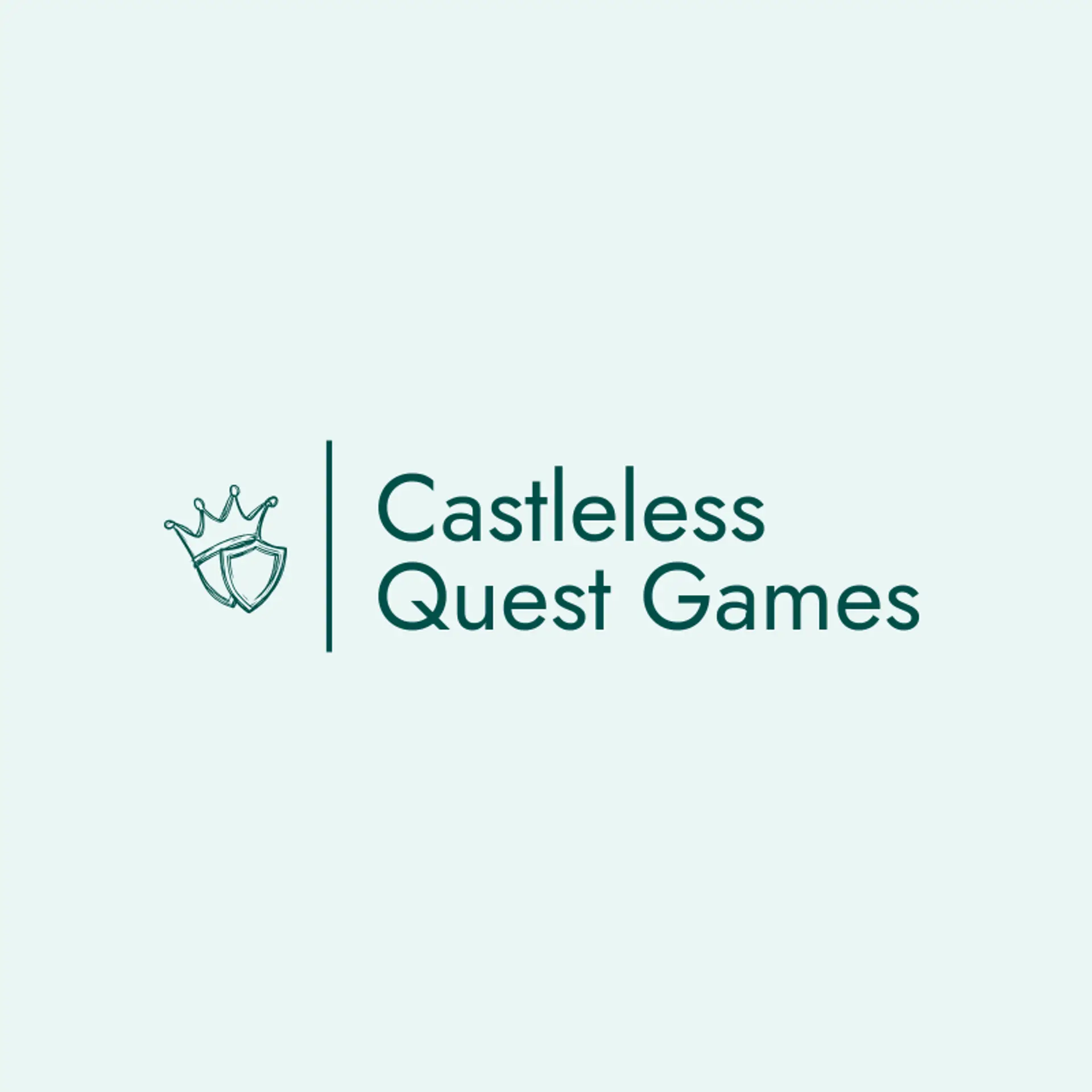 Castleless Quest Games logo for video game