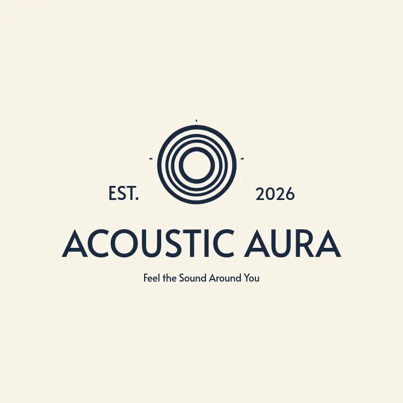 The band name Acoustic Aura as a branded logo with a single color icon