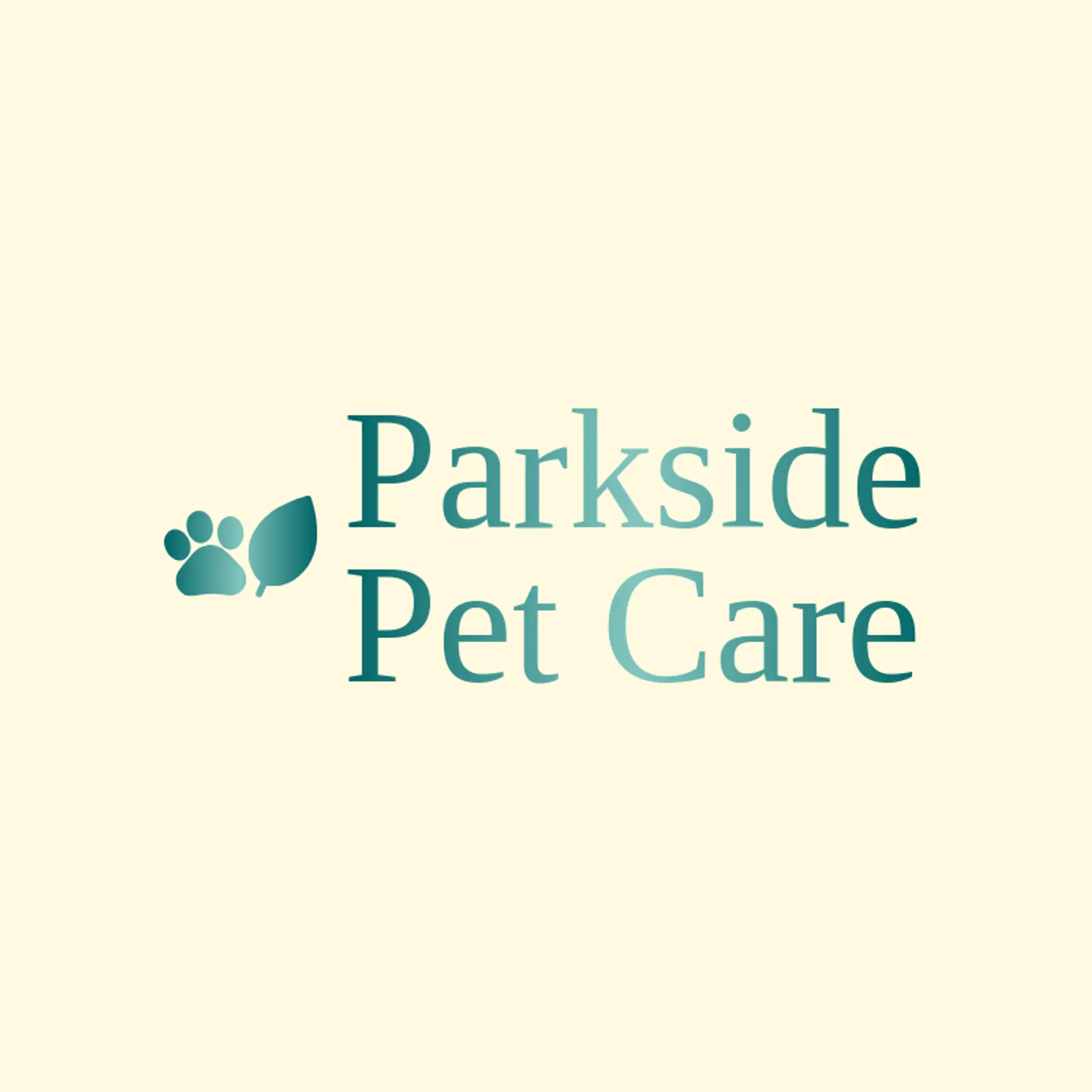 Parkside Pet Care logo for small business