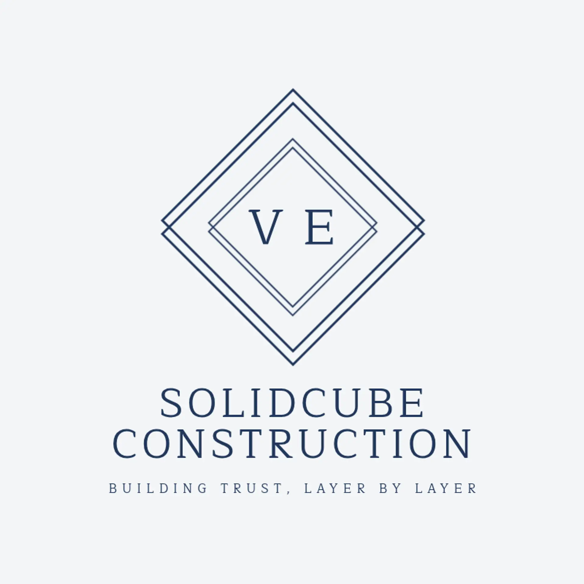 SolidCube Construction logo for general construction