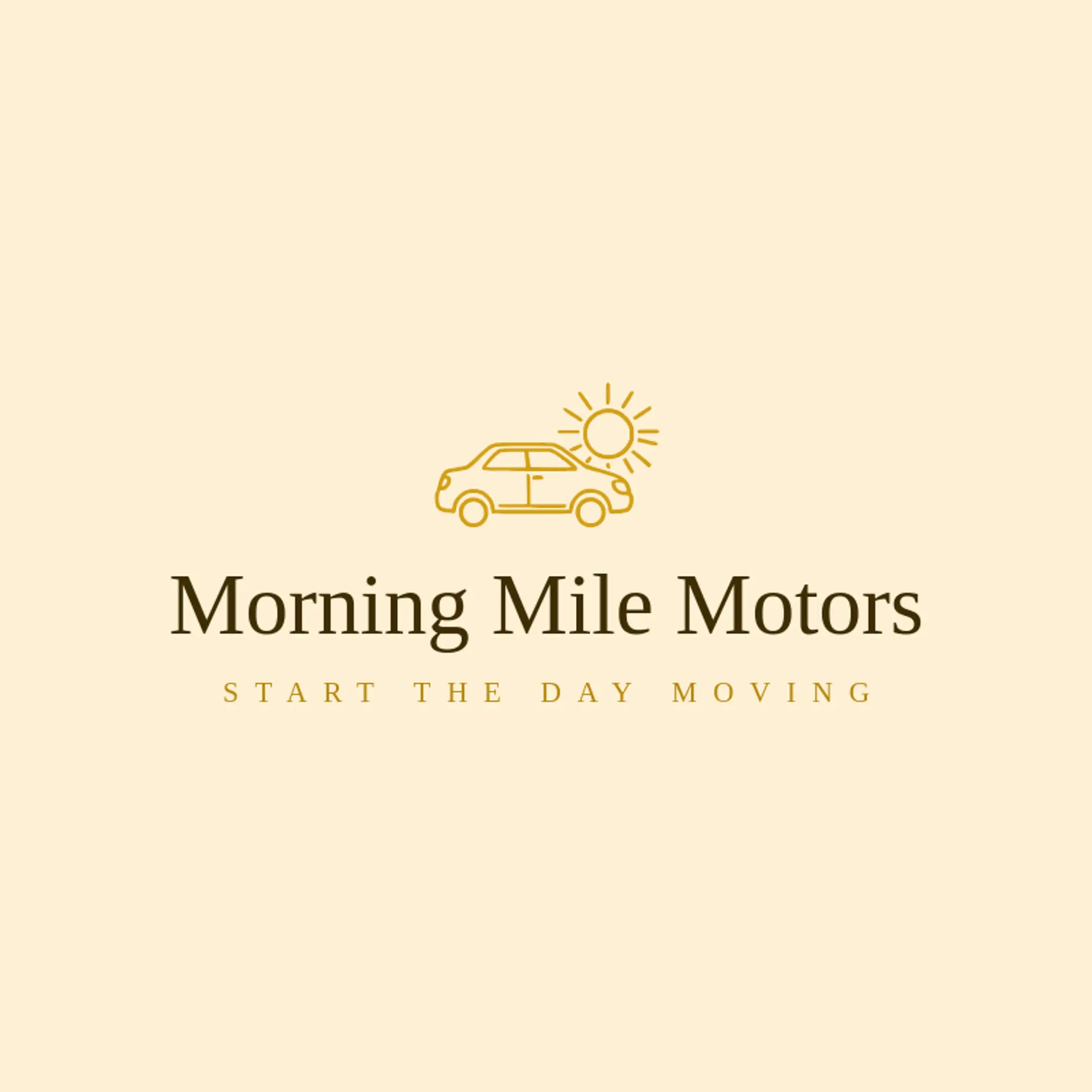 Morning Mile Motors logo for automobile