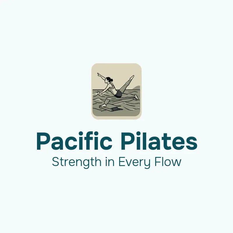 The personal training name Pacific Pilates as a branded logo with a color icon