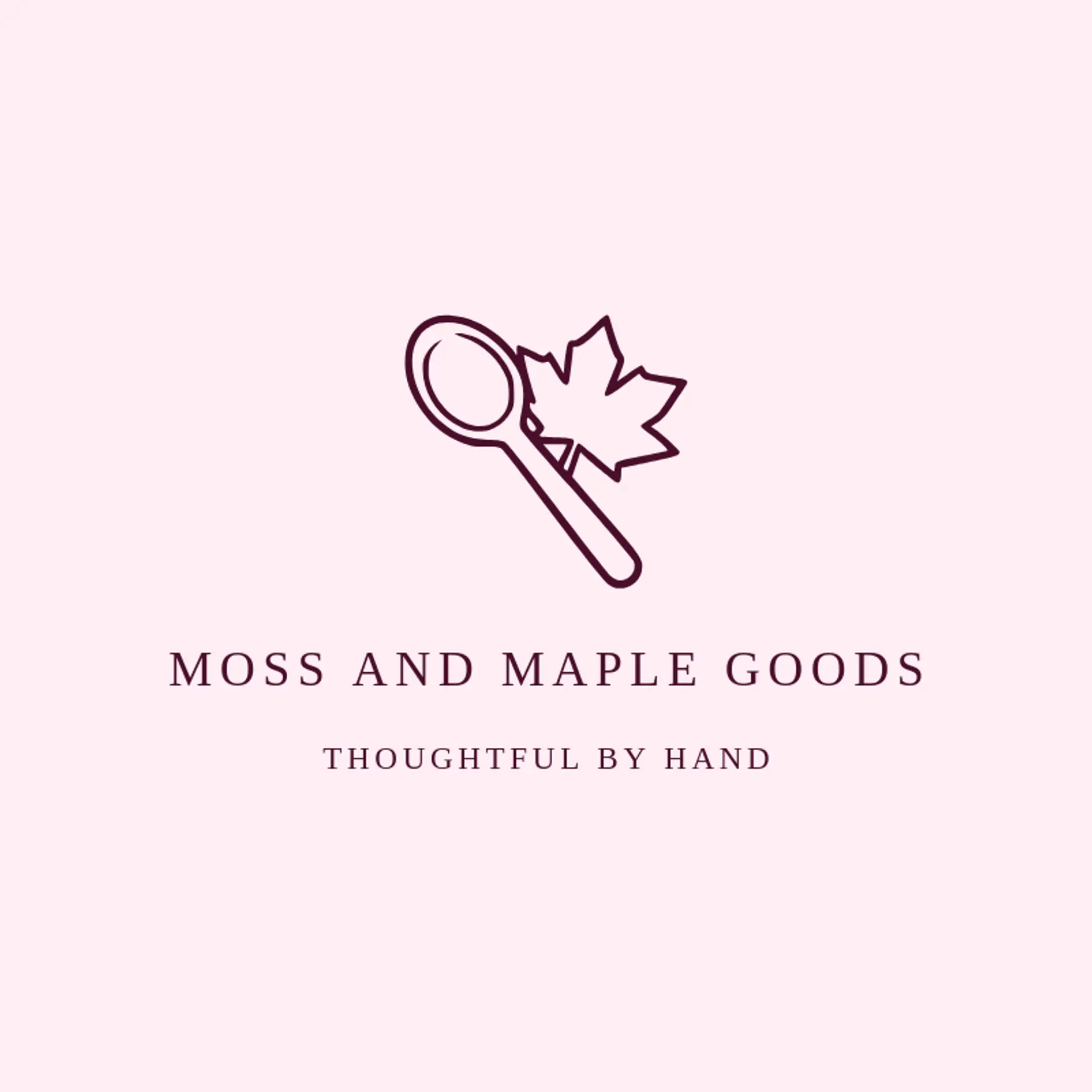 Moss and Maple Goods logo for handmade