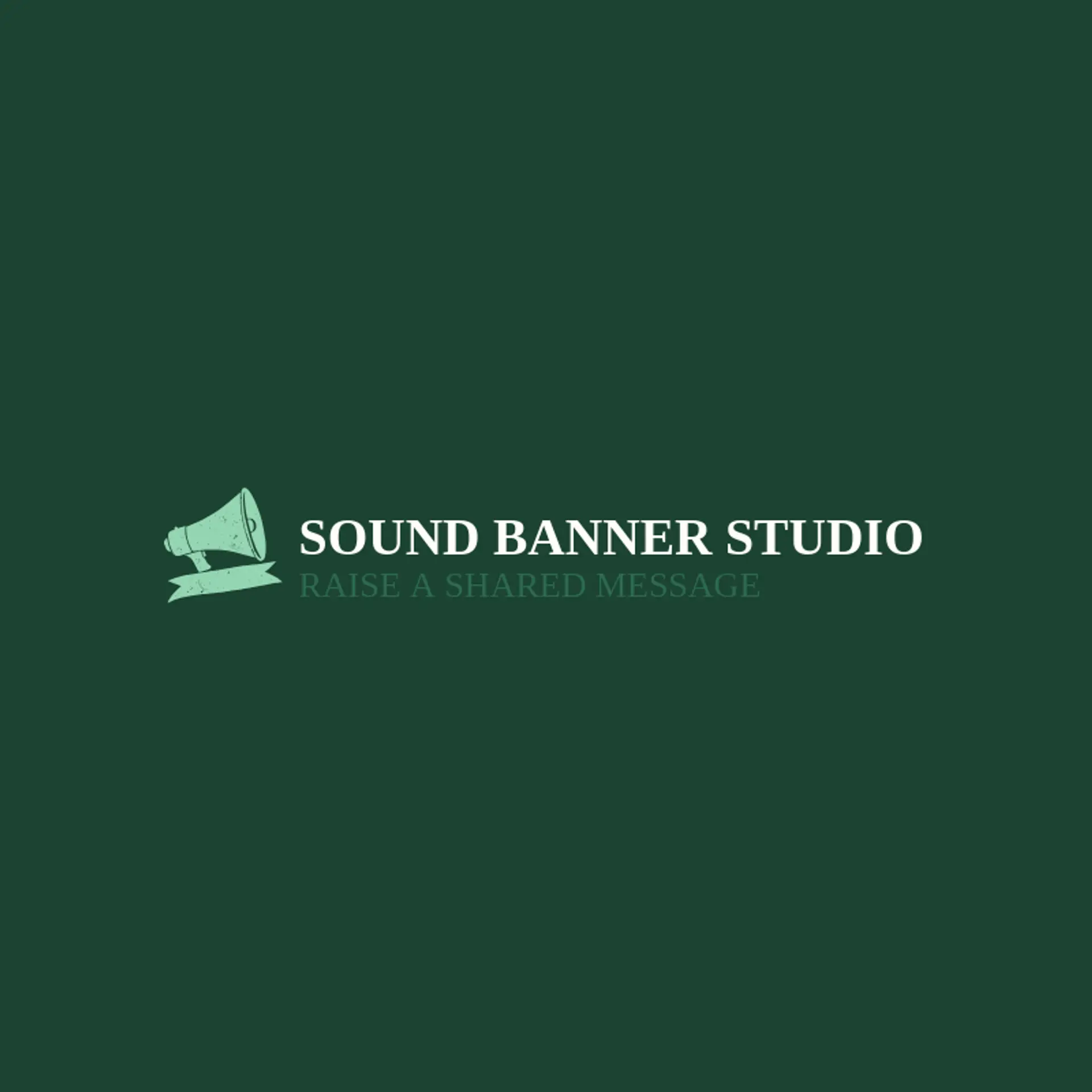 Sound Banner Studio logo for megaphone