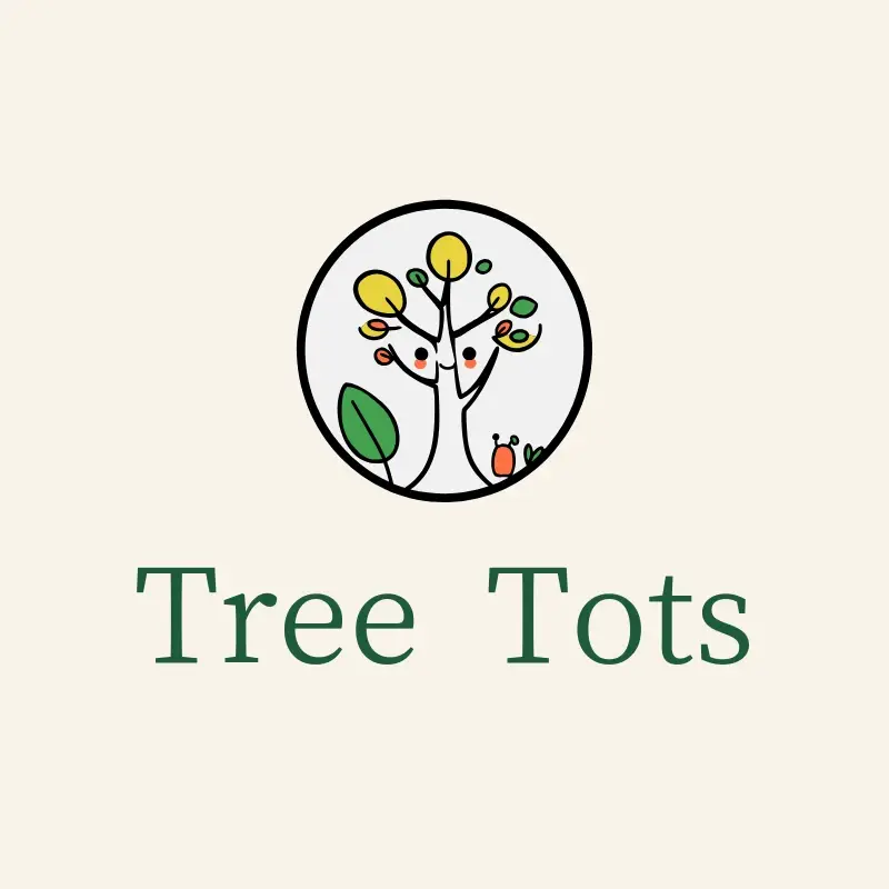 The daycare name Tree Tots as a branded logo with a color icon