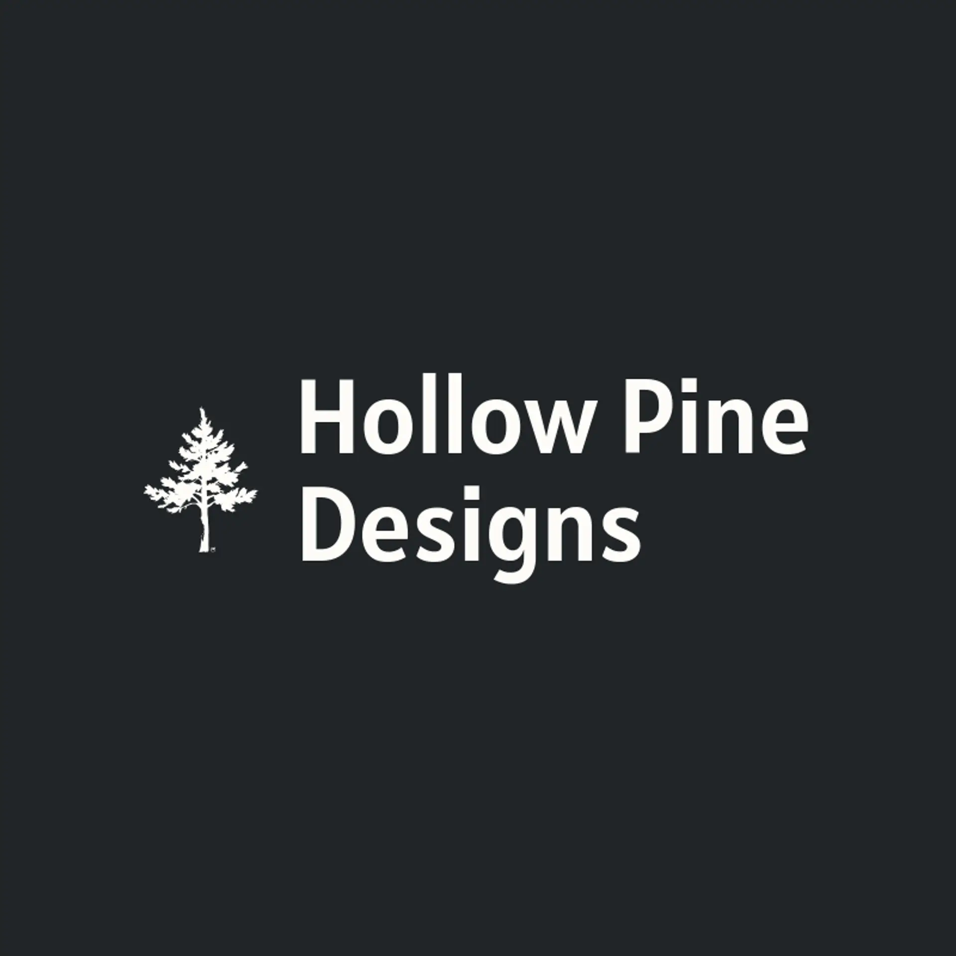 Hollow Pine Designs logo for evergreen
