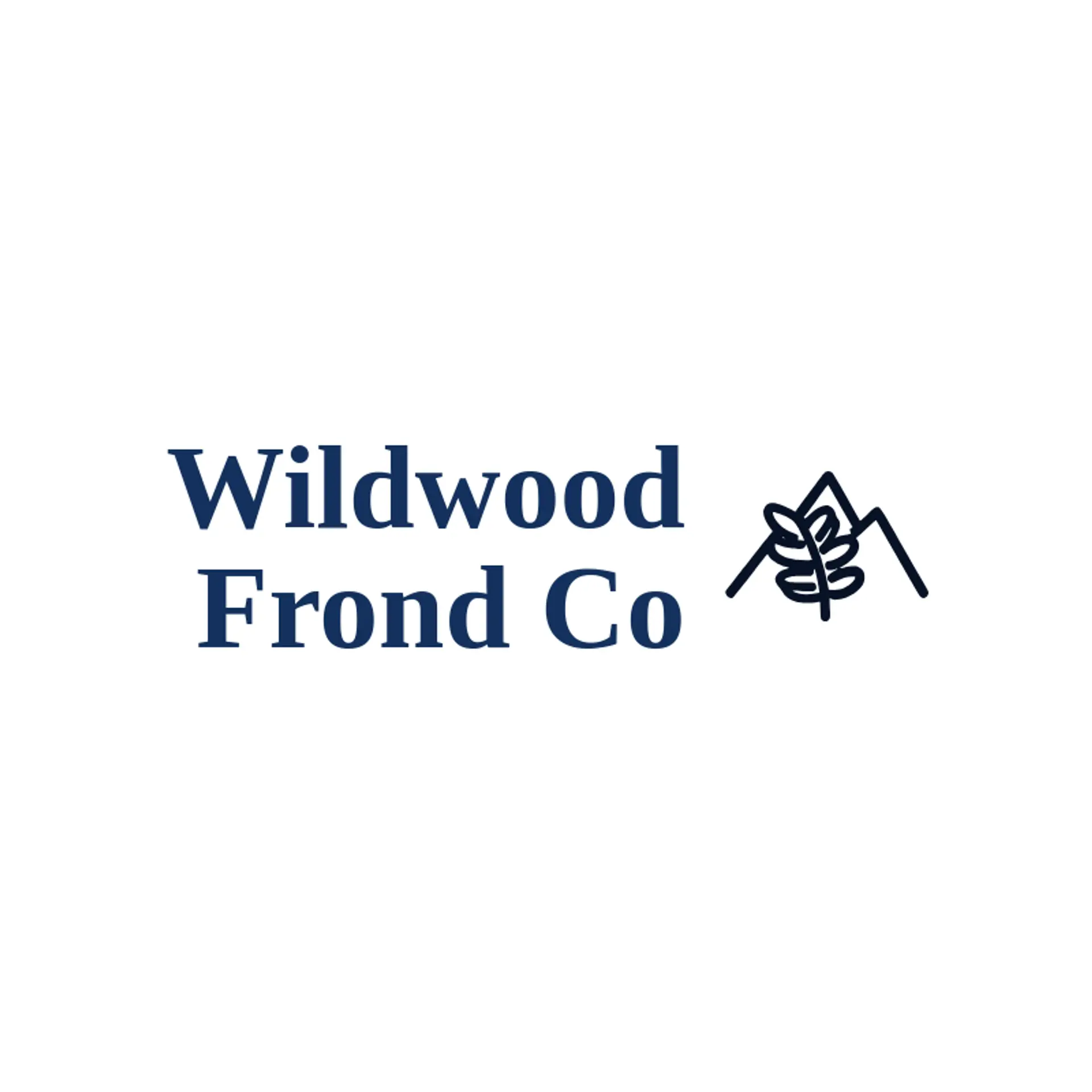 Wildwood Frond Co logo for fern