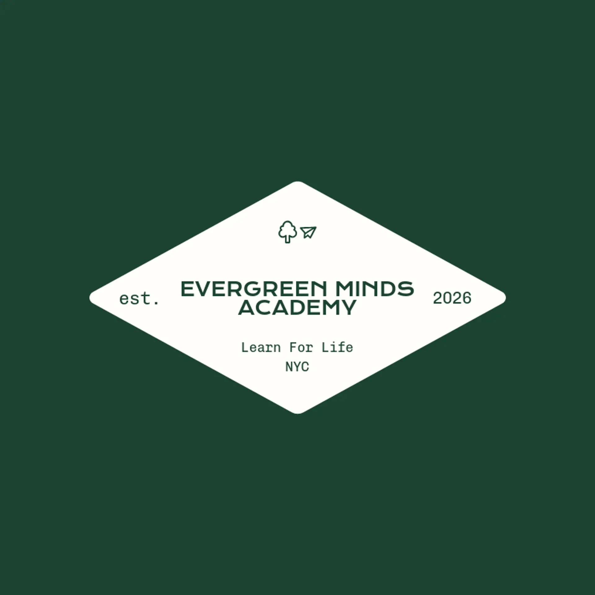Evergreen Minds Academy logo for primary school