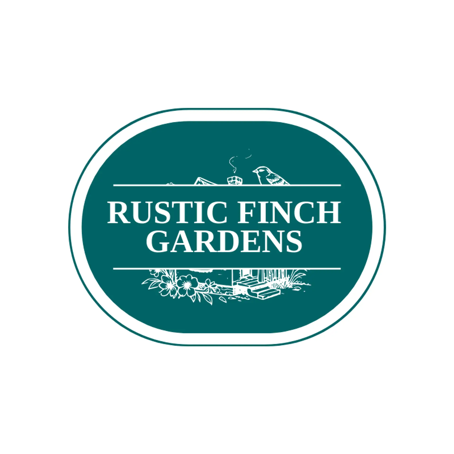 Rustic Finch Gardens logo for homestead
