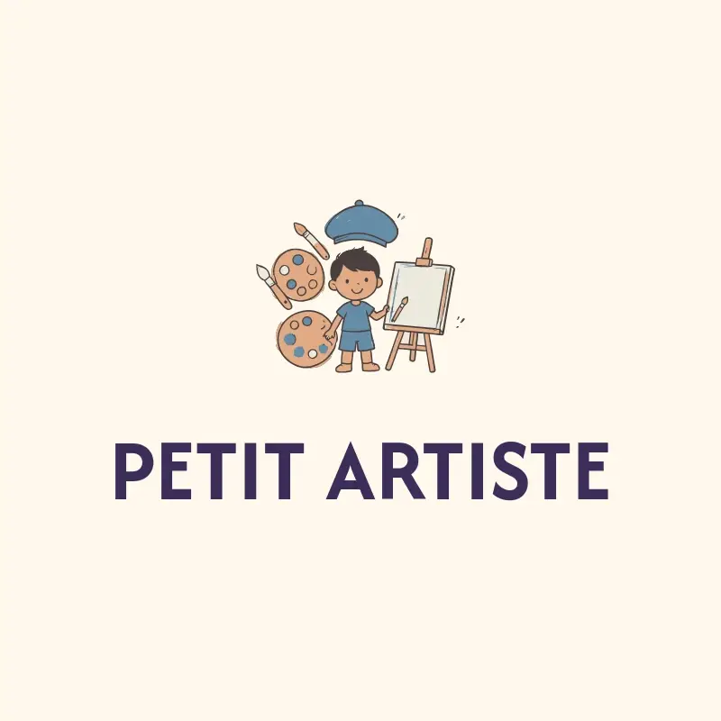 The artist name Petit Artiste as a branded logo with a color icon