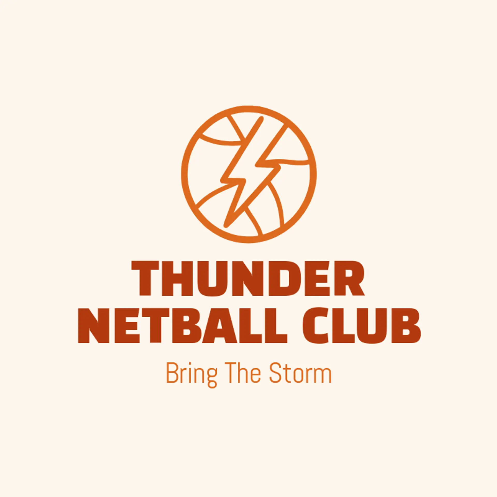 Thunder Netball Club logo for netball