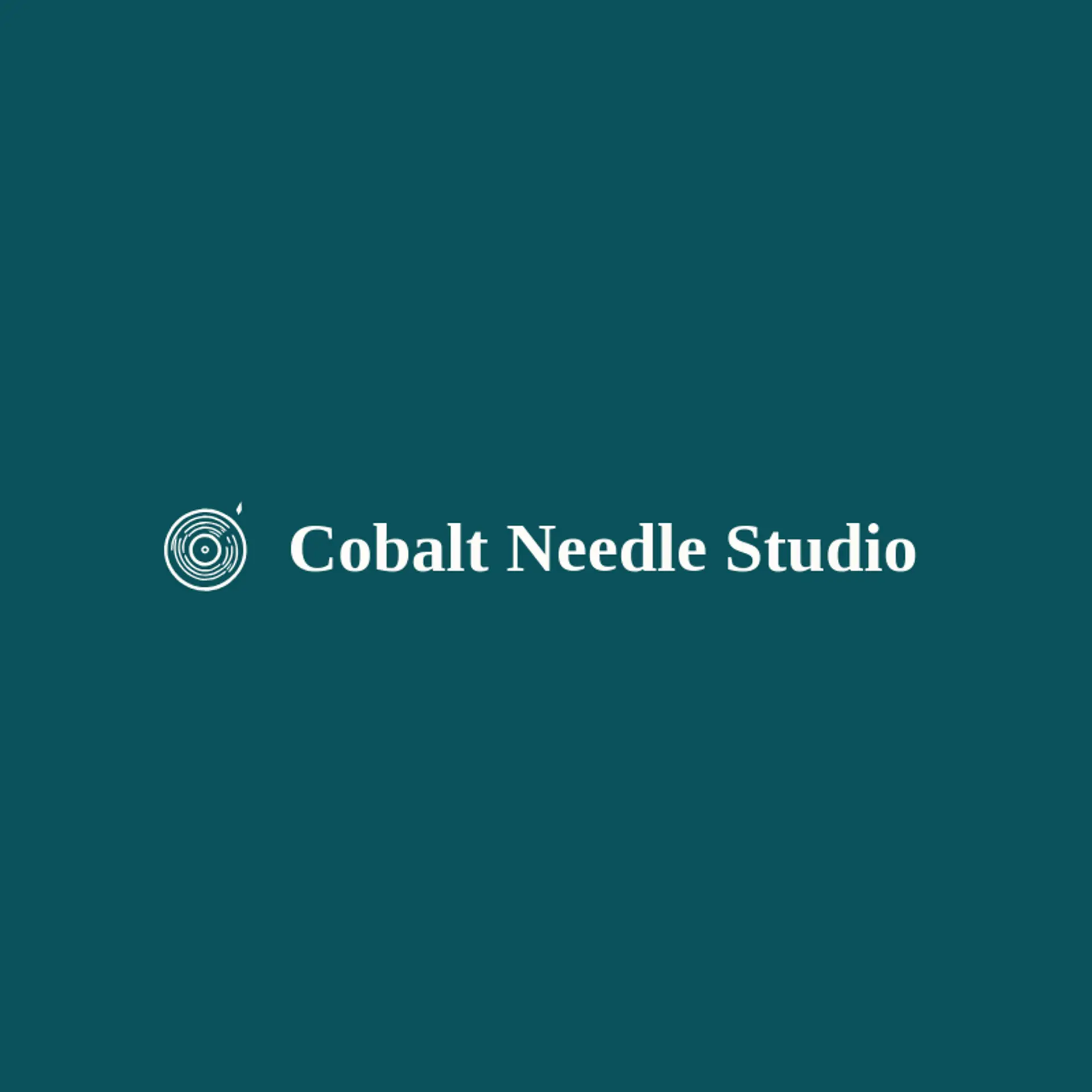 Cobalt Needle Studio logo for recording