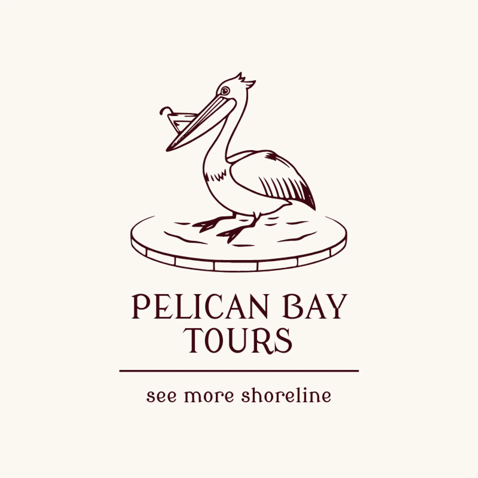 Pelican Bay Tours logo for pelican