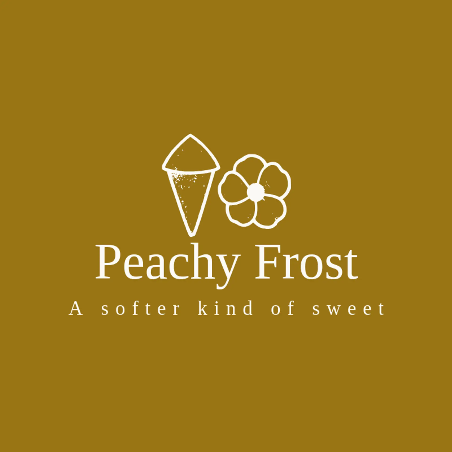 Peachy Frost logo for snow cone