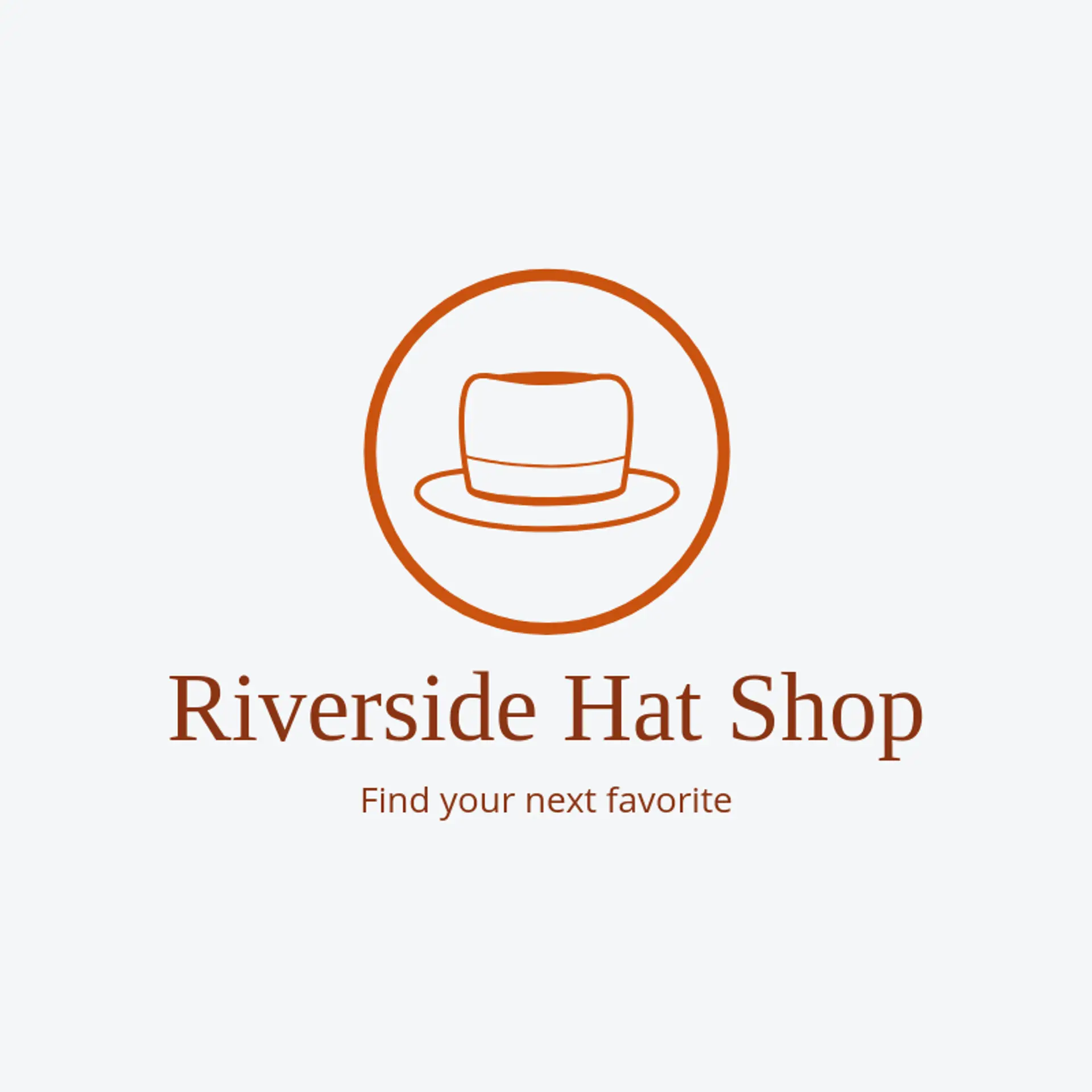 Riverside Hat Shop logo for Fedora Logo Ideas