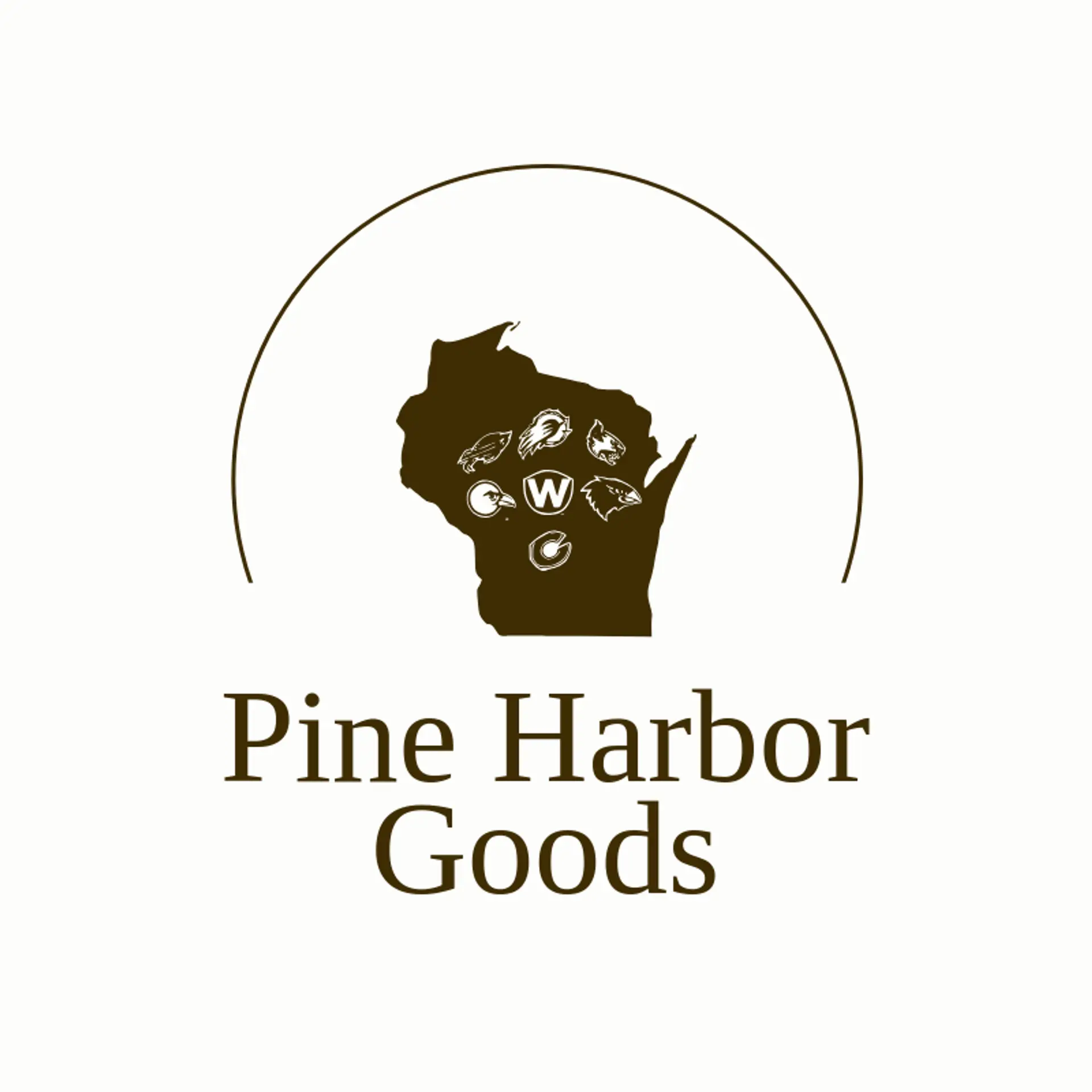 Pine Harbor Goods logo for wisconsin