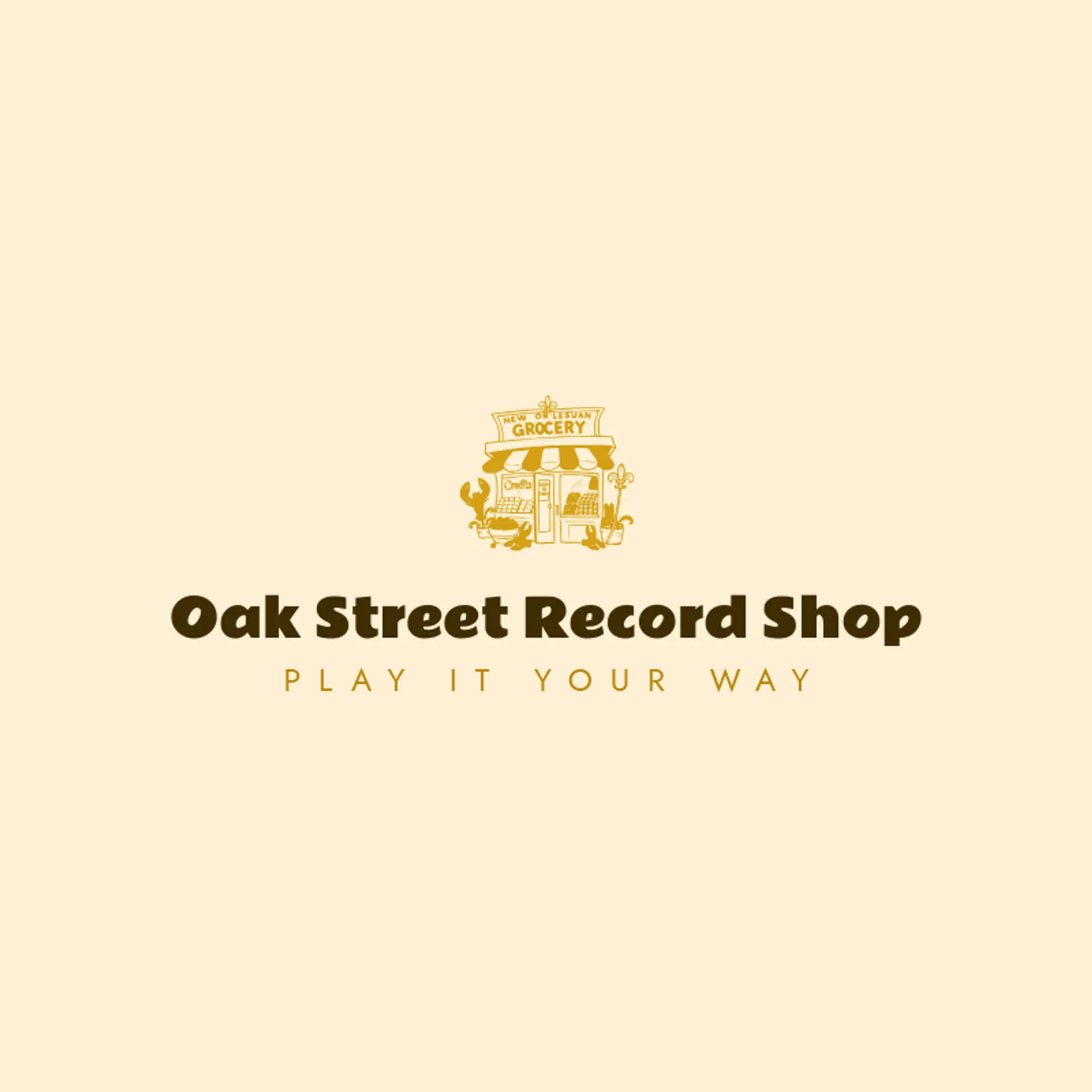 Oak Street Record Shop logo for new orleans