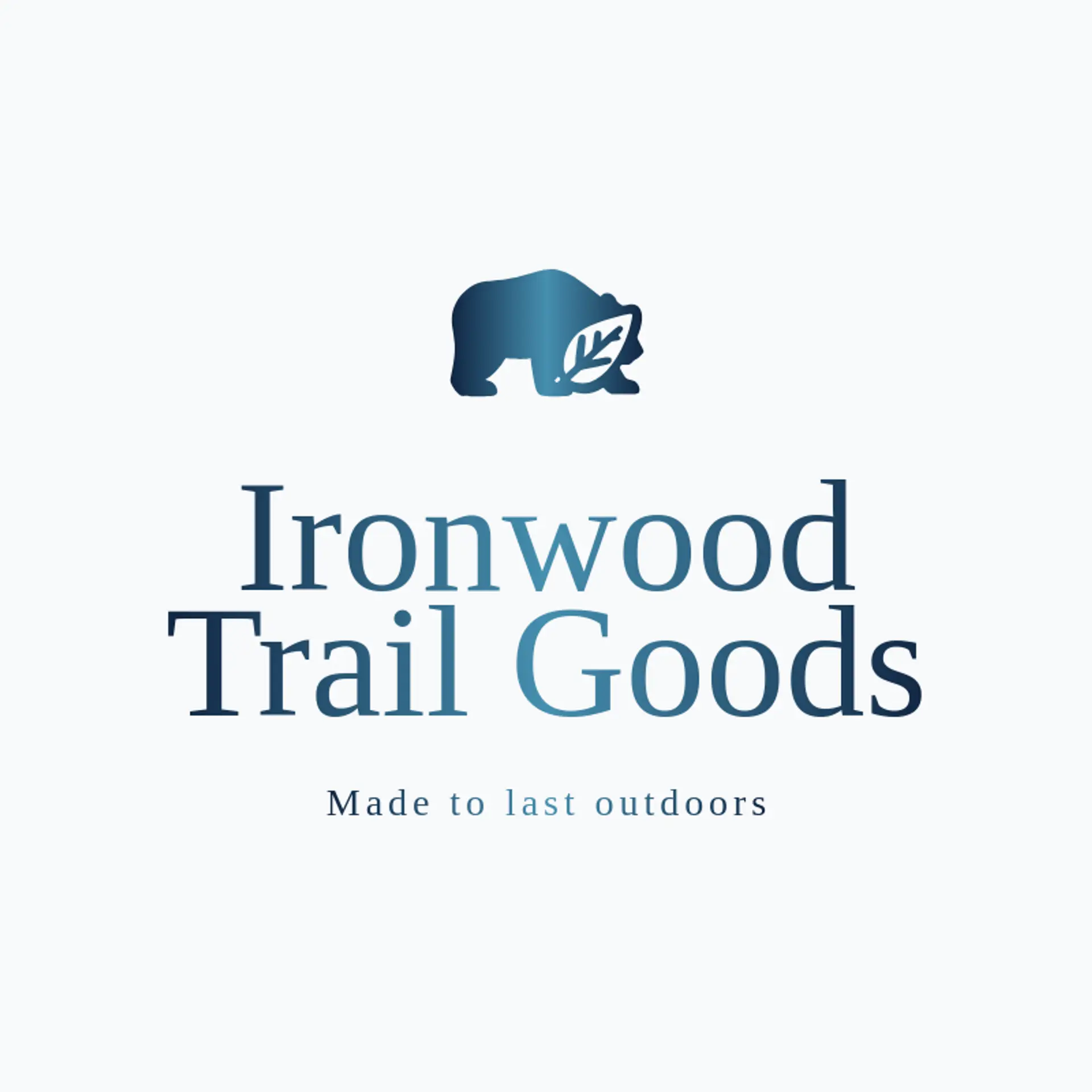 Ironwood Trail Goods logo for grizzly bear