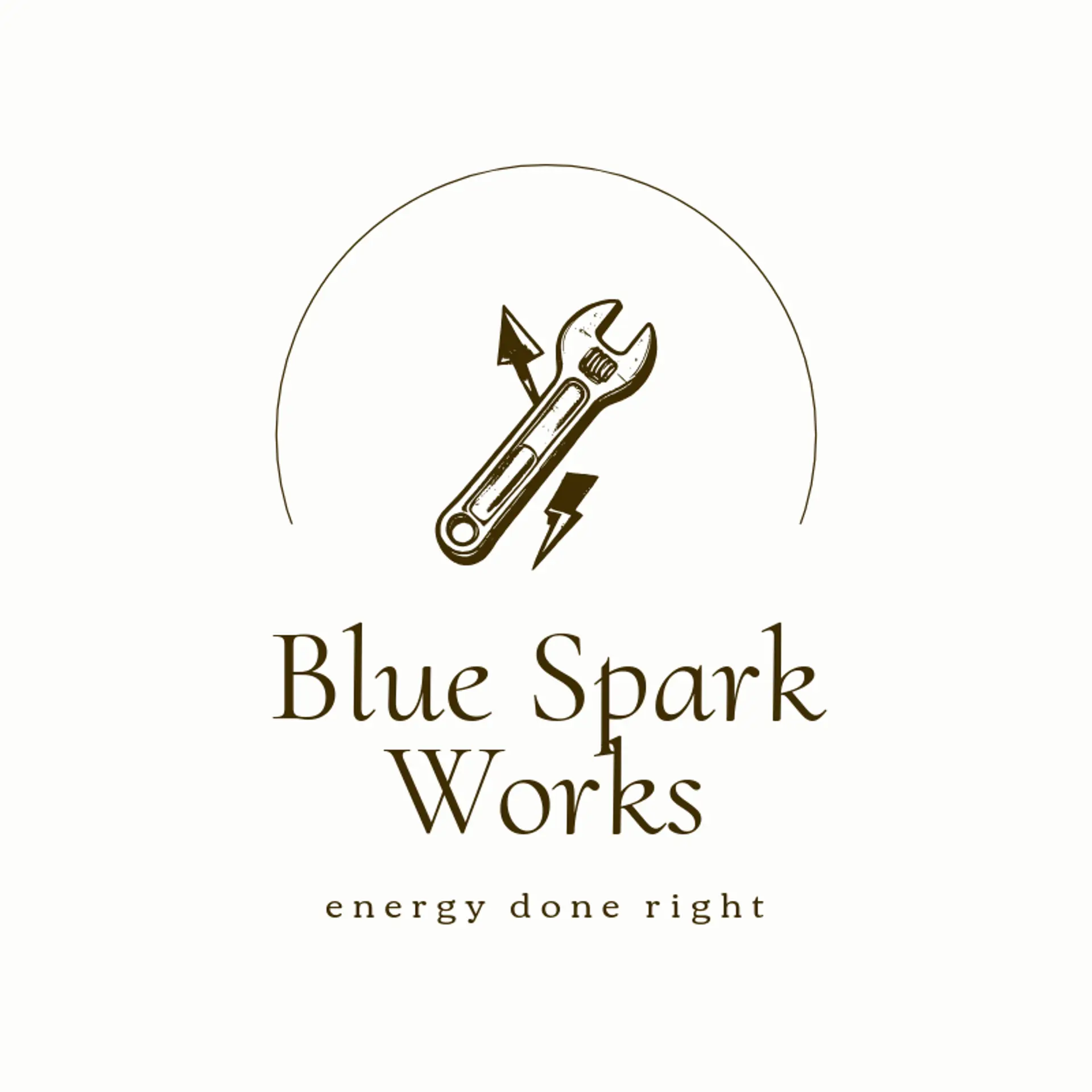 Blue Spark Works logo for electrician