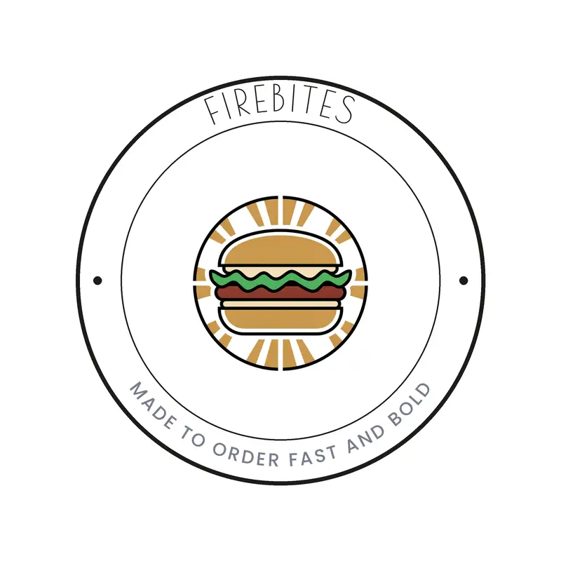 A deco burger with a fresh lettuce leaf logo on a white background.