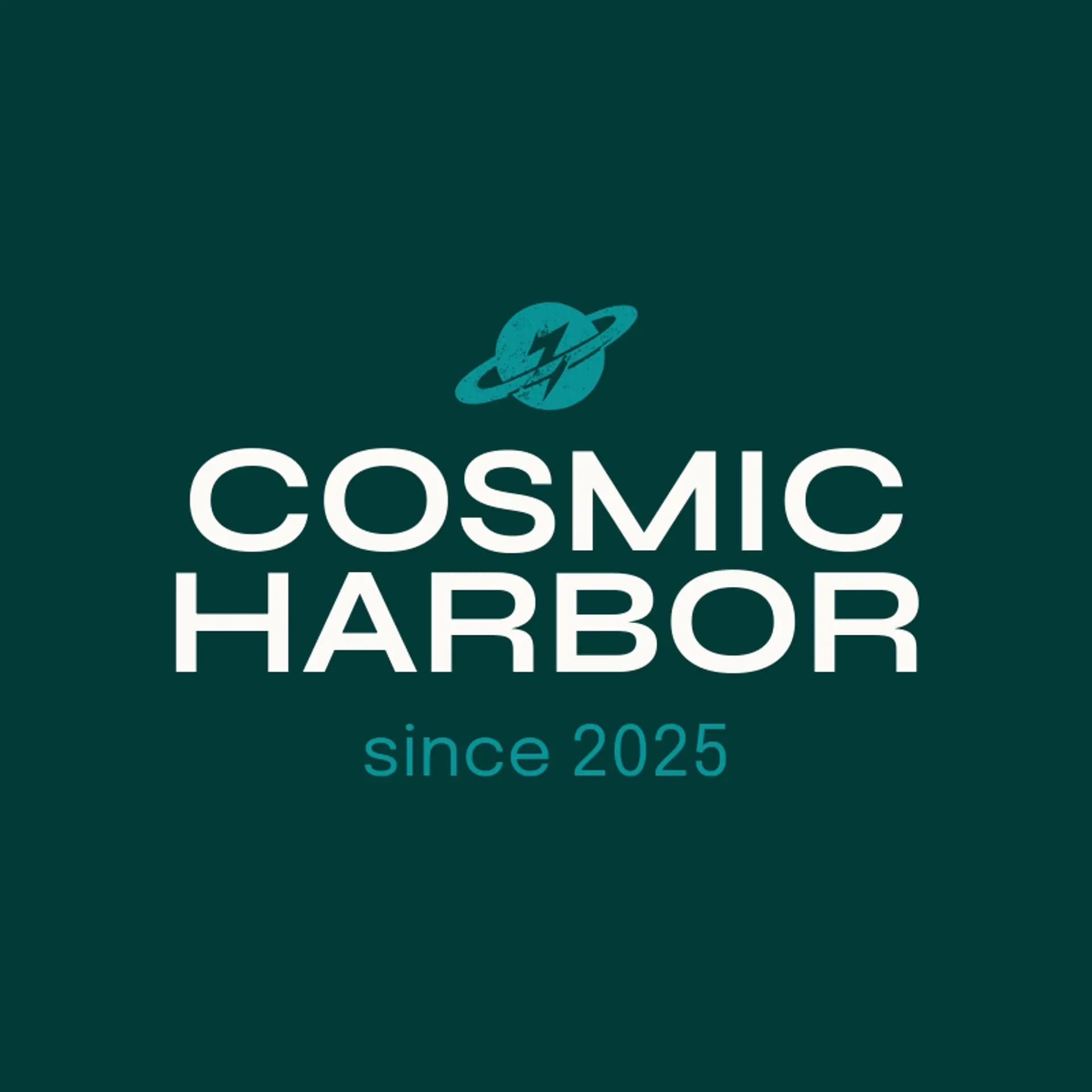 Cosmic Harbor logo for superhero