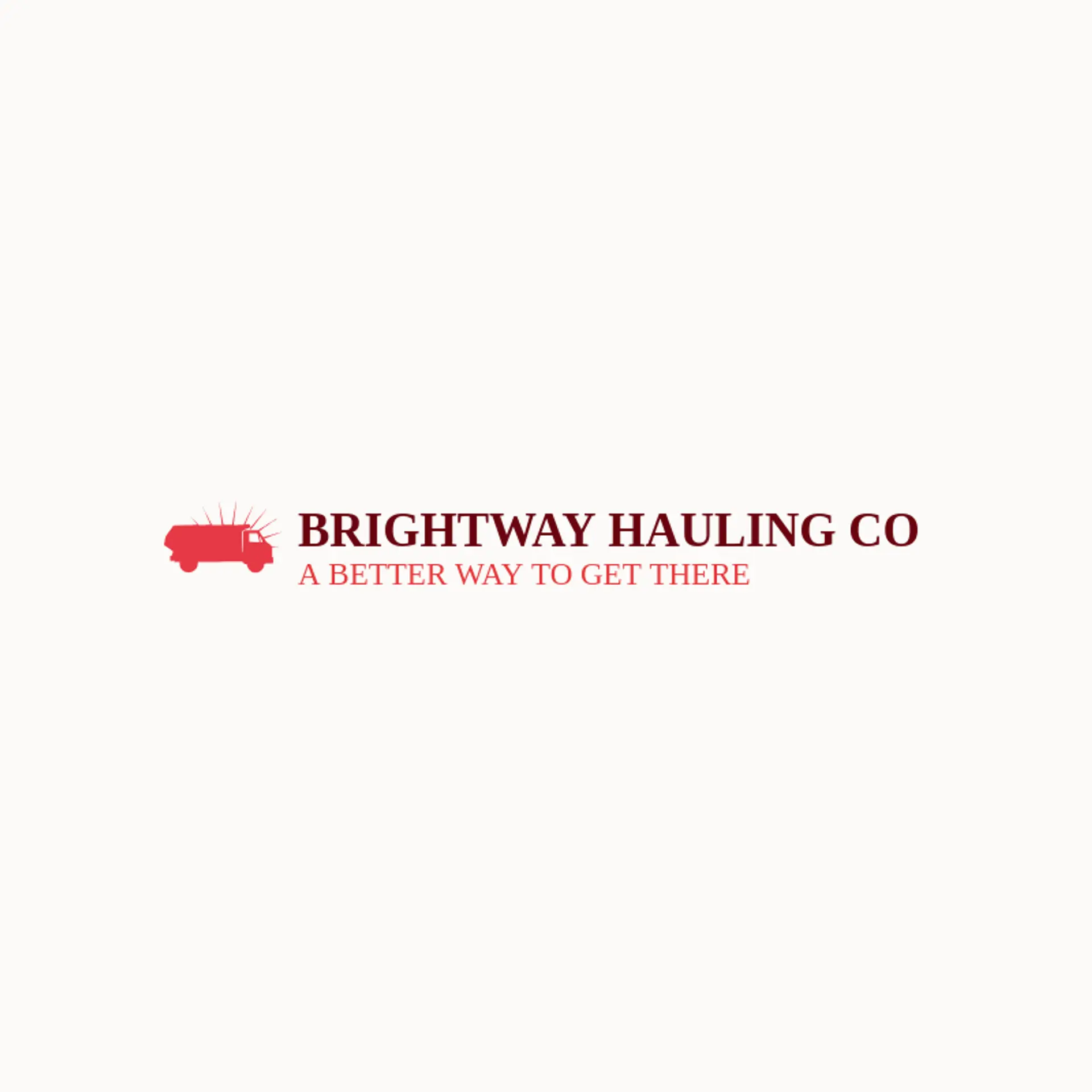 Brightway Hauling Co logo for hauling
