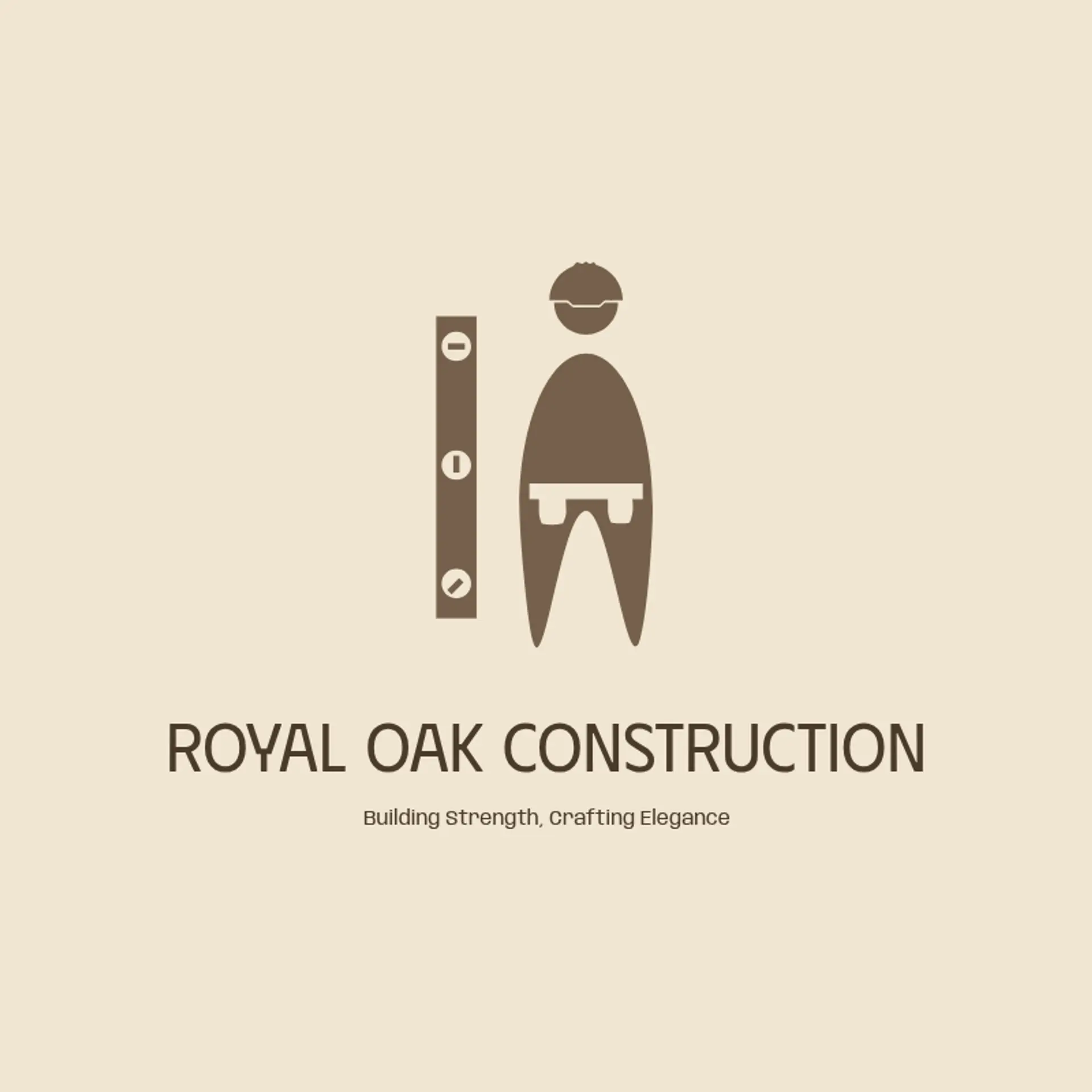 Royal Oak Construction logo for construction business