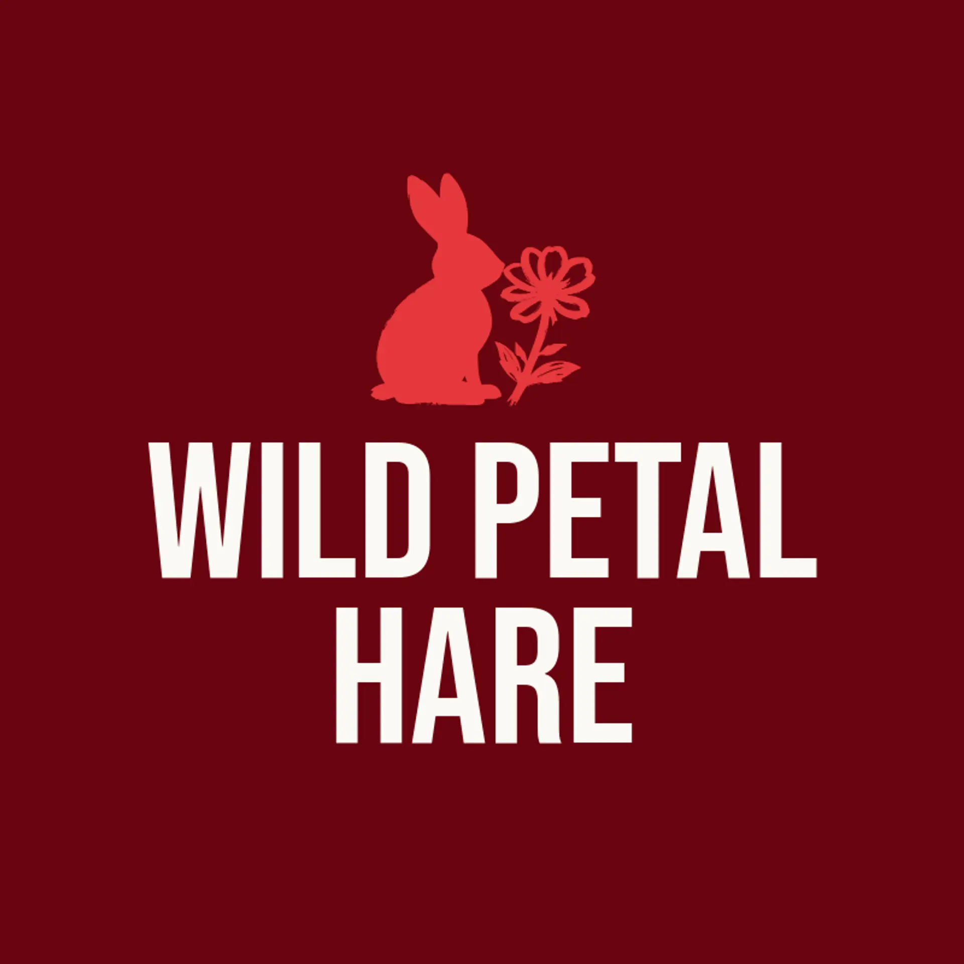 Wild Petal Hare logo for rabbit