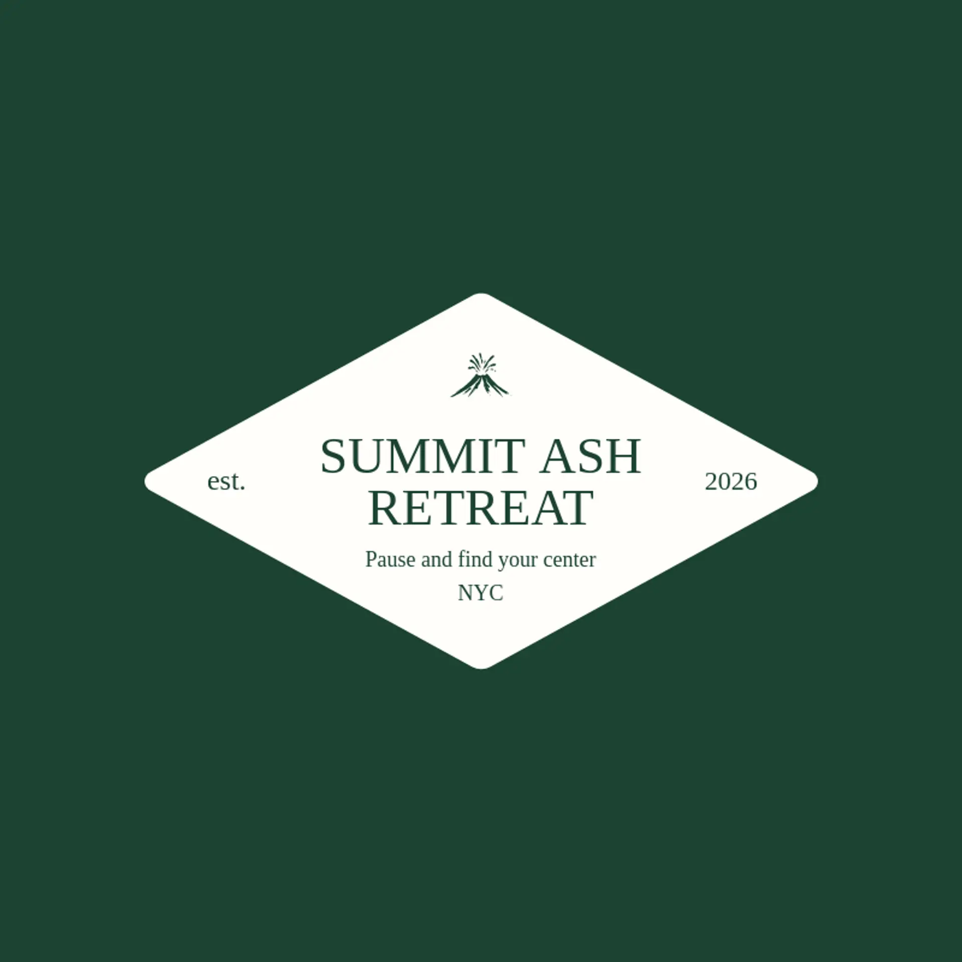Summit Ash Retreat logo for volcano