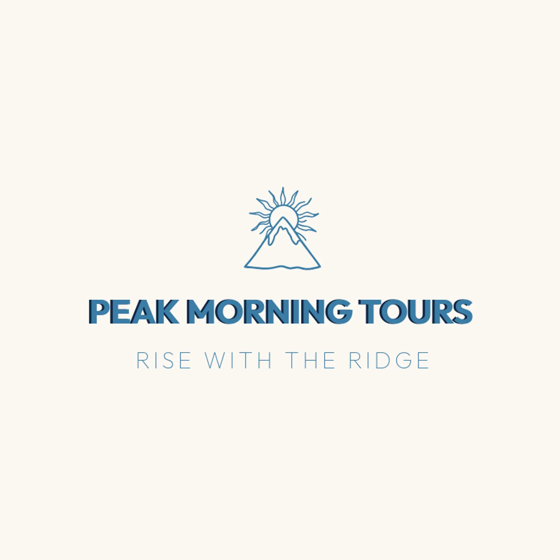 Peak Morning Tours logo for mountain