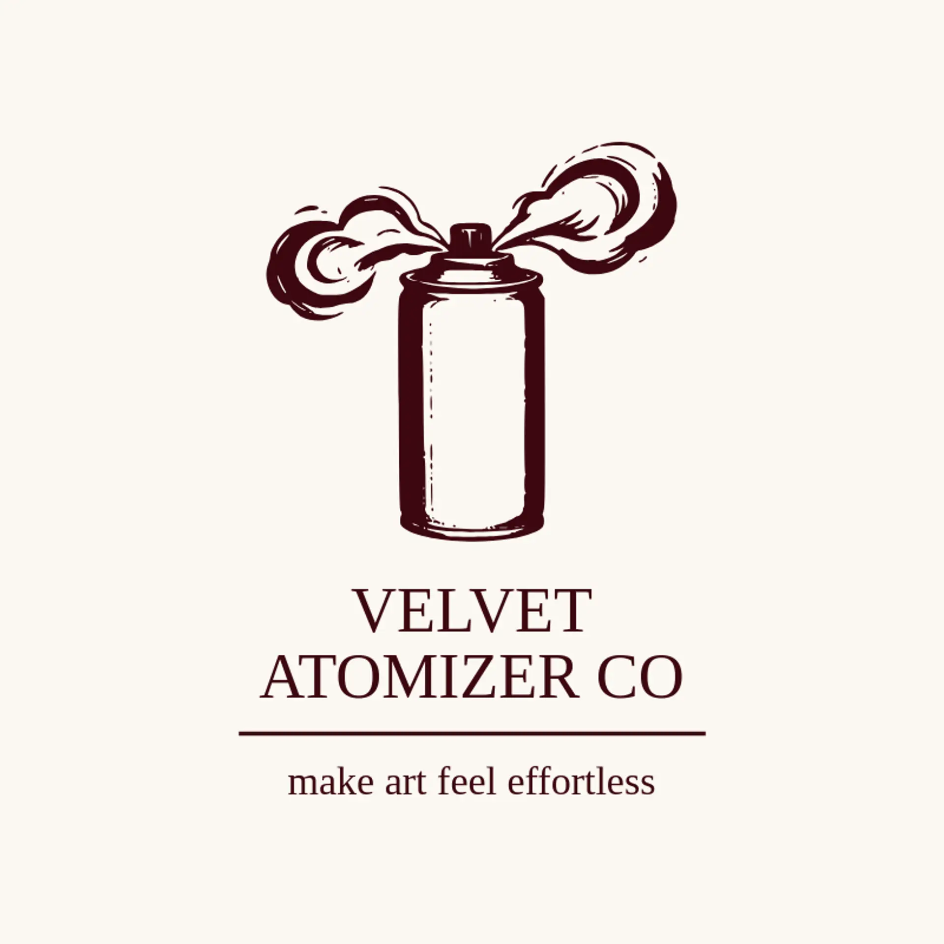 Velvet Atomizer Co logo for spray paint