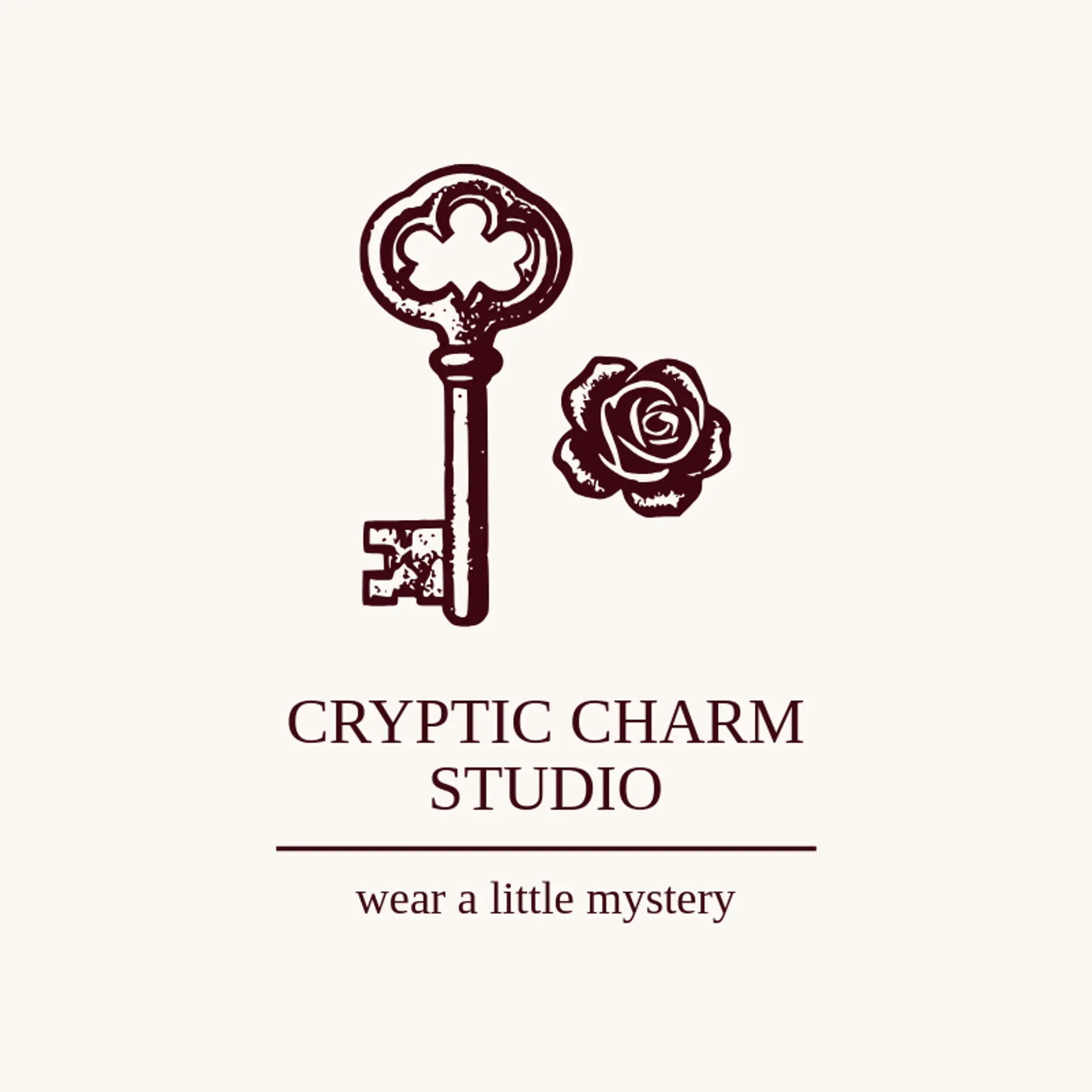 Cryptic Charm Studio logo for gothic