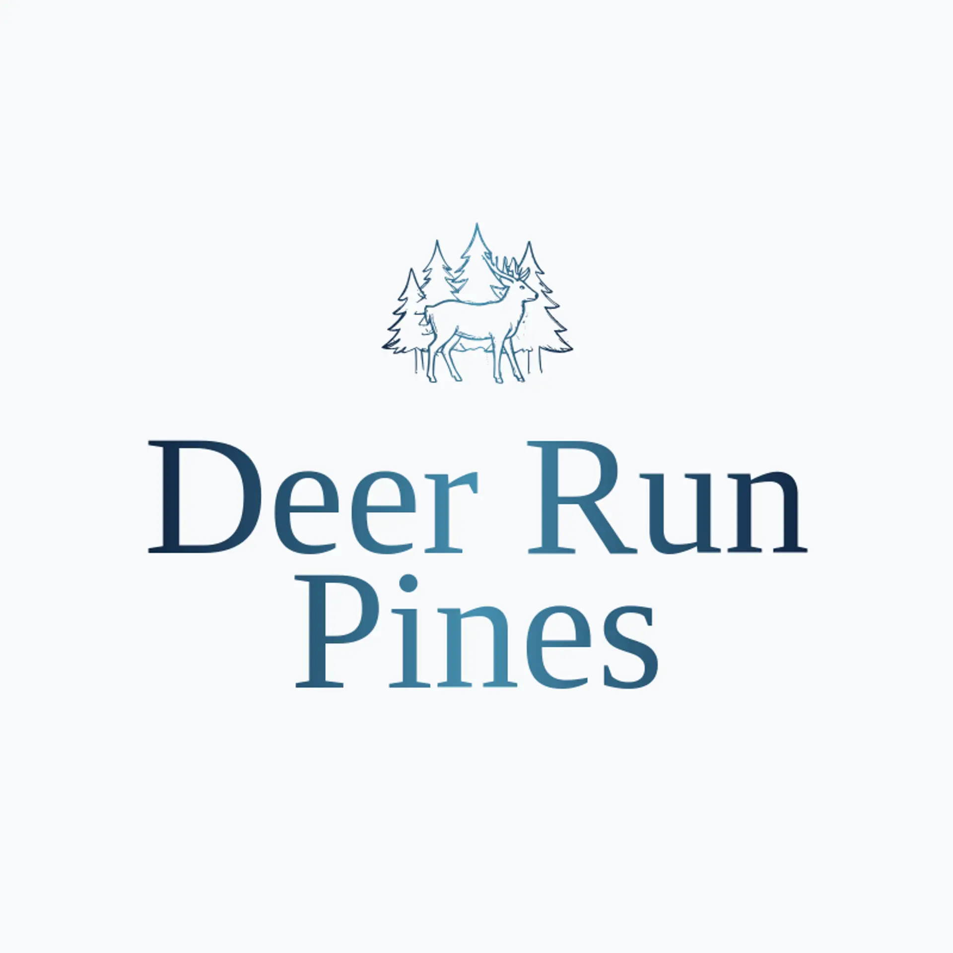 Deer Run Pines logo for pine tree