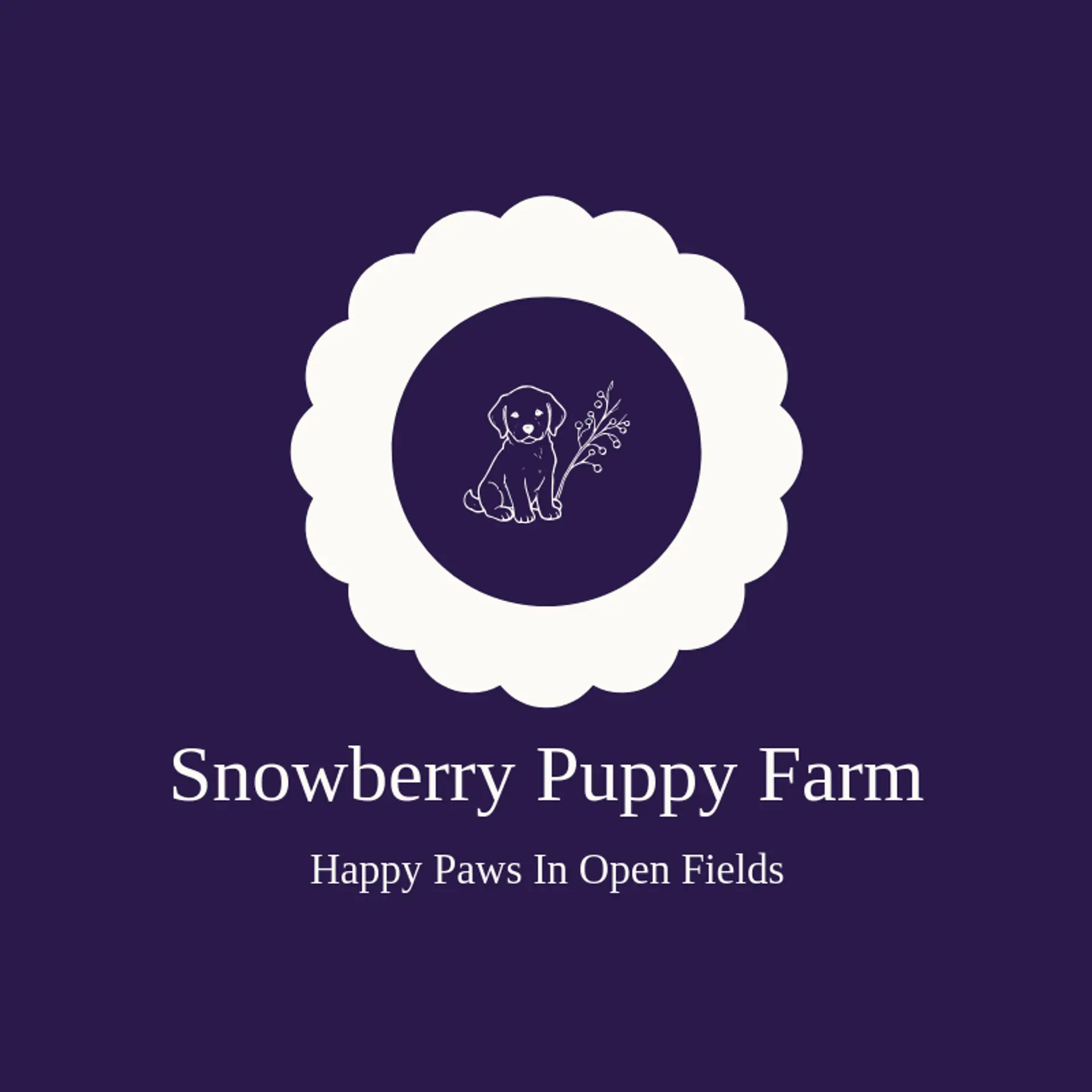 Snowberry Puppy Farm logo for puppy