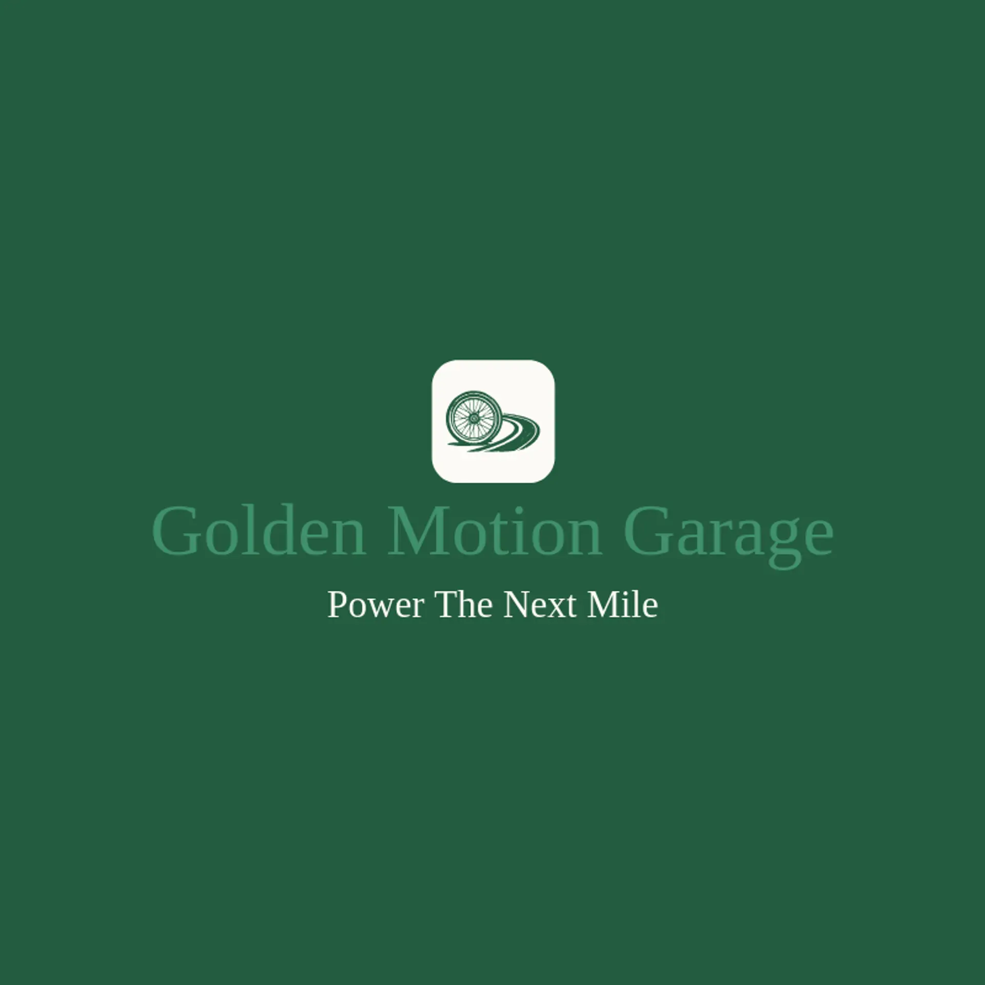 Golden Motion Garage logo for motion
