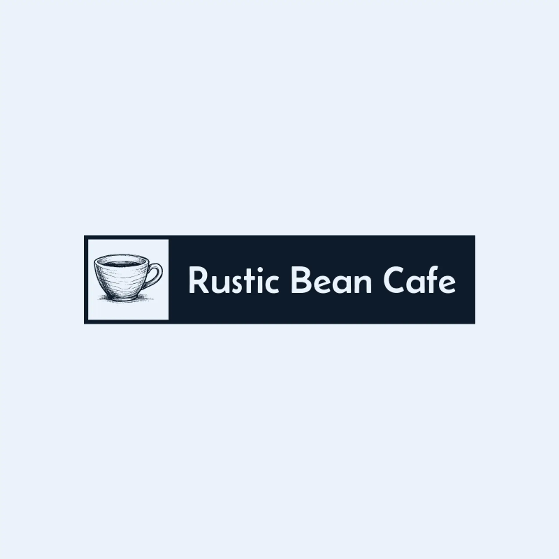 Rustic Bean Cafe logo for coffee