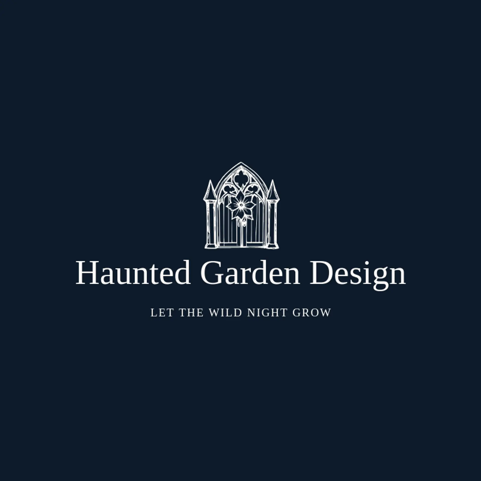 Haunted Garden Design logo for goth