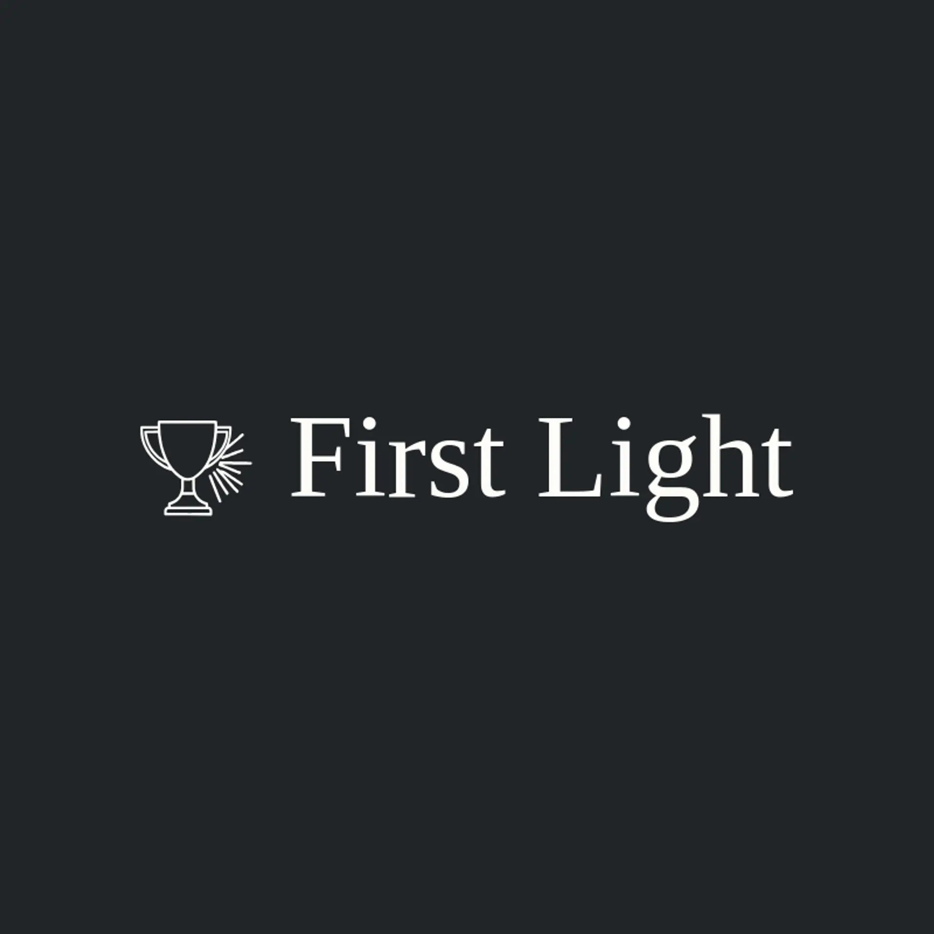 First Light logo for trophy