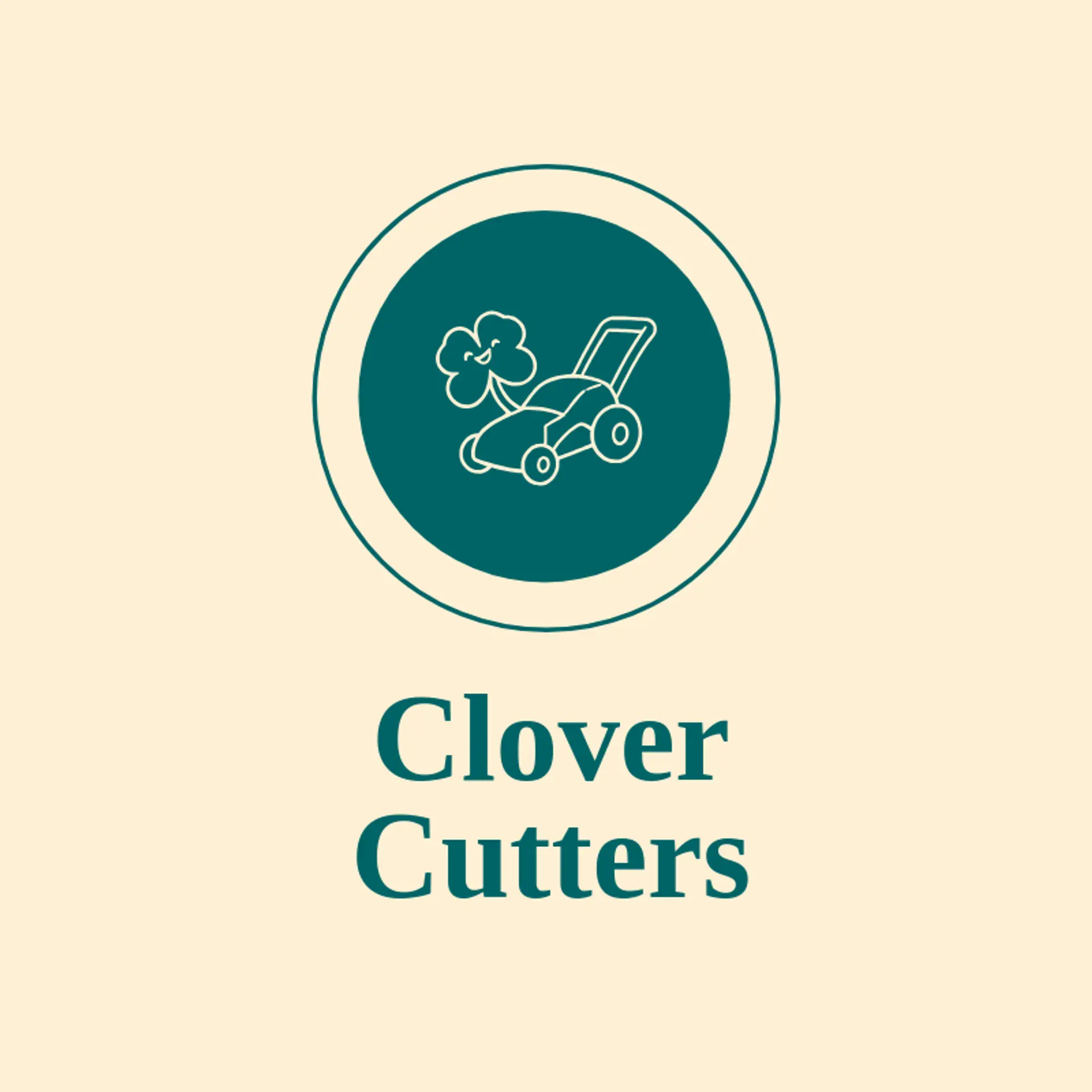 Clover Cutters logo for lawn mower