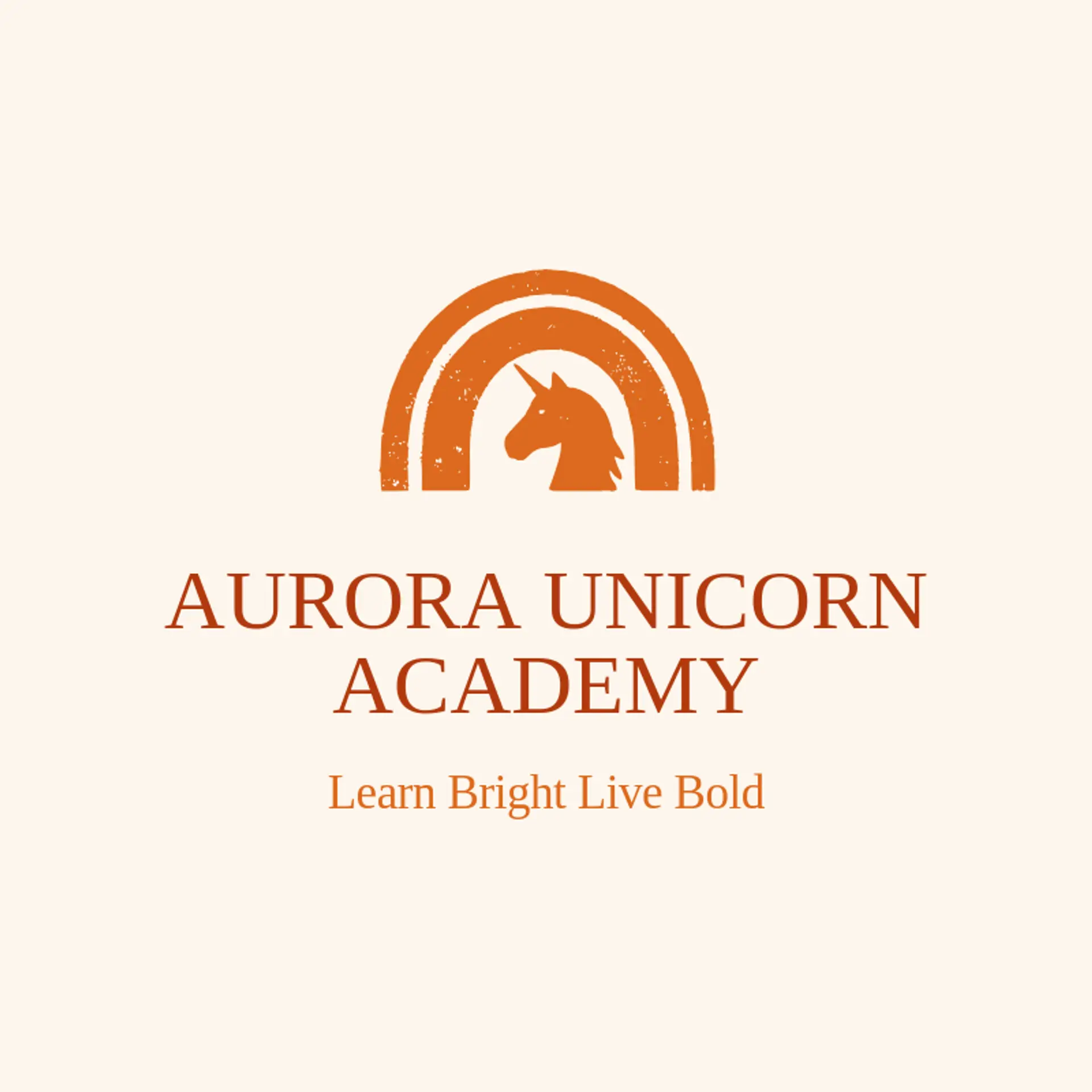Aurora Unicorn Academy logo for unicorn