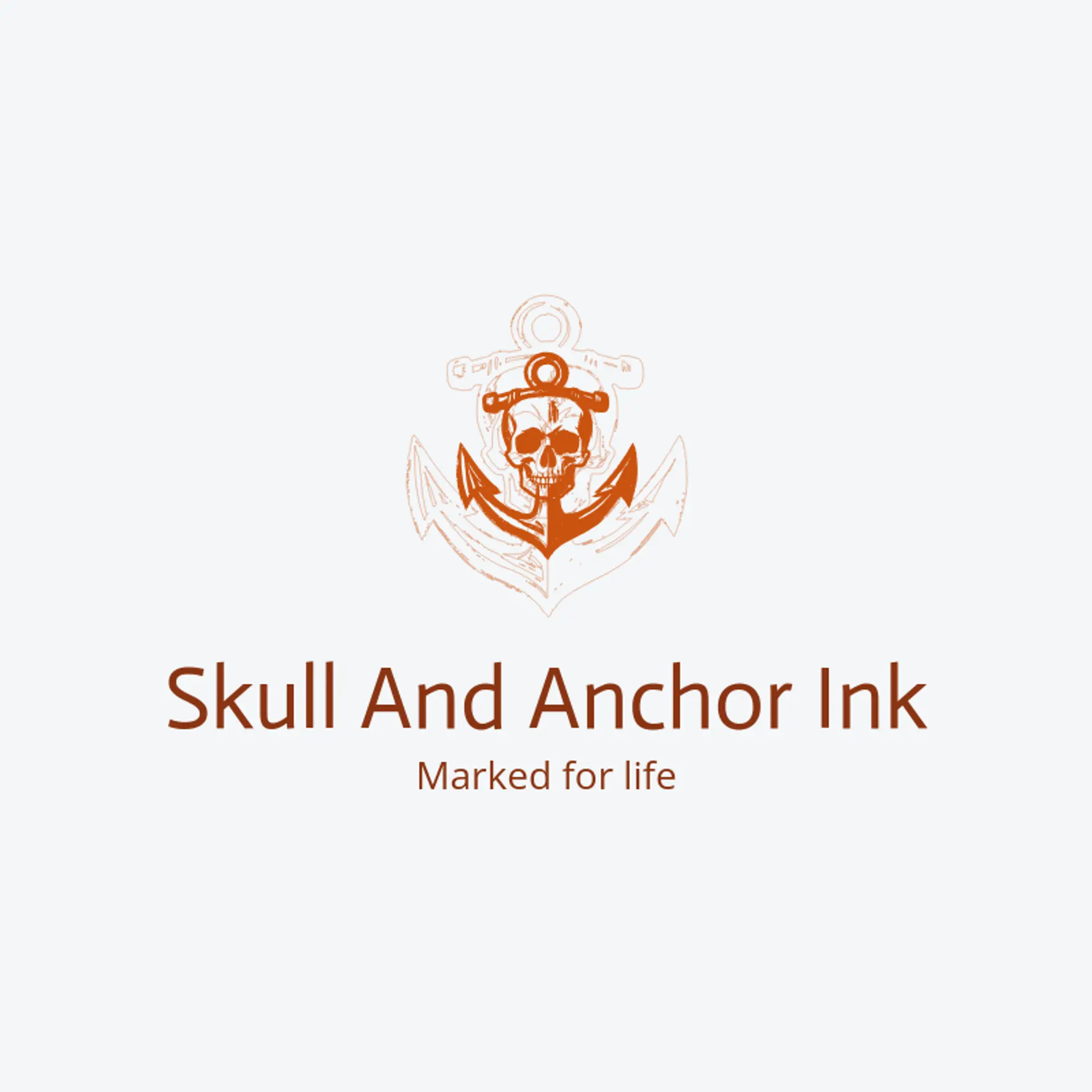 Skull and Anchor Ink logo for skull