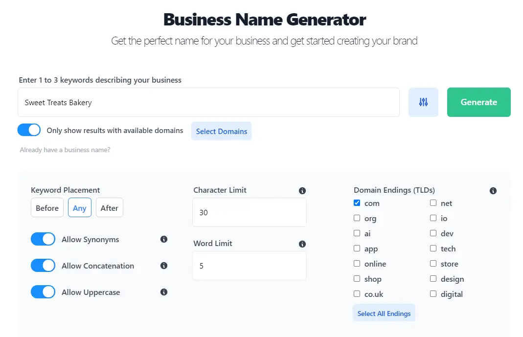 Business Name Generator
