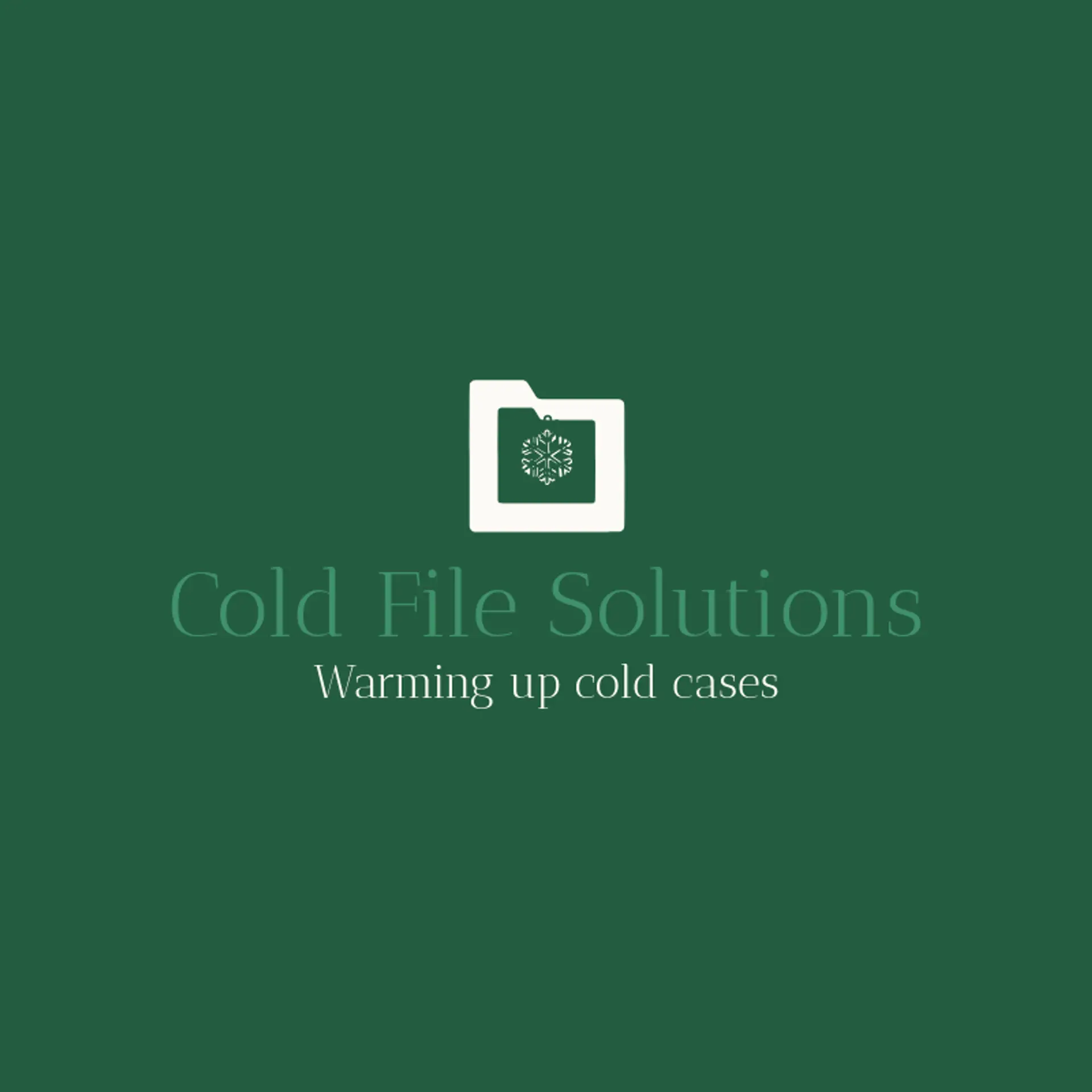 Cold File Solutions logo for detective
