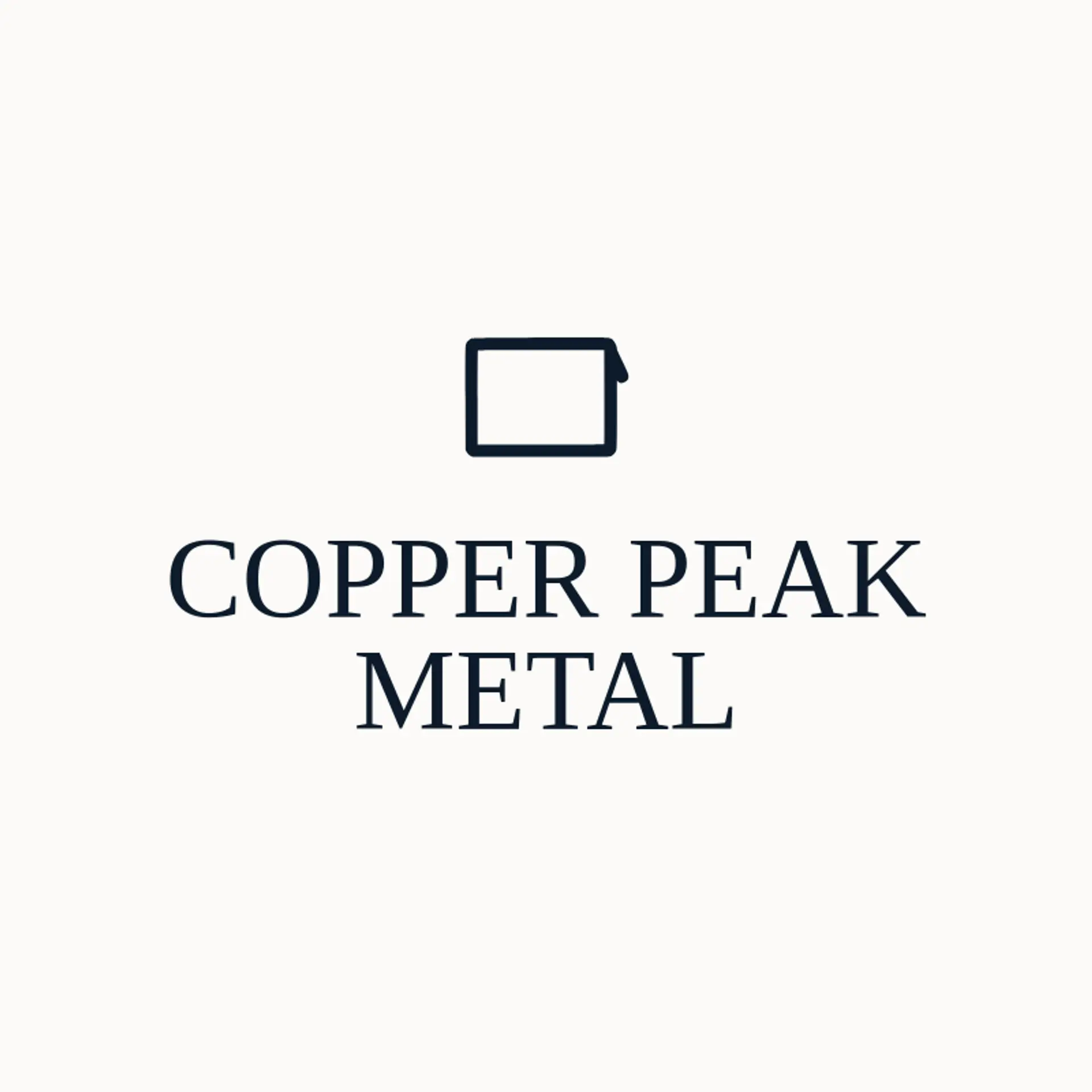 Copper Peak Metal logo for fabrication
