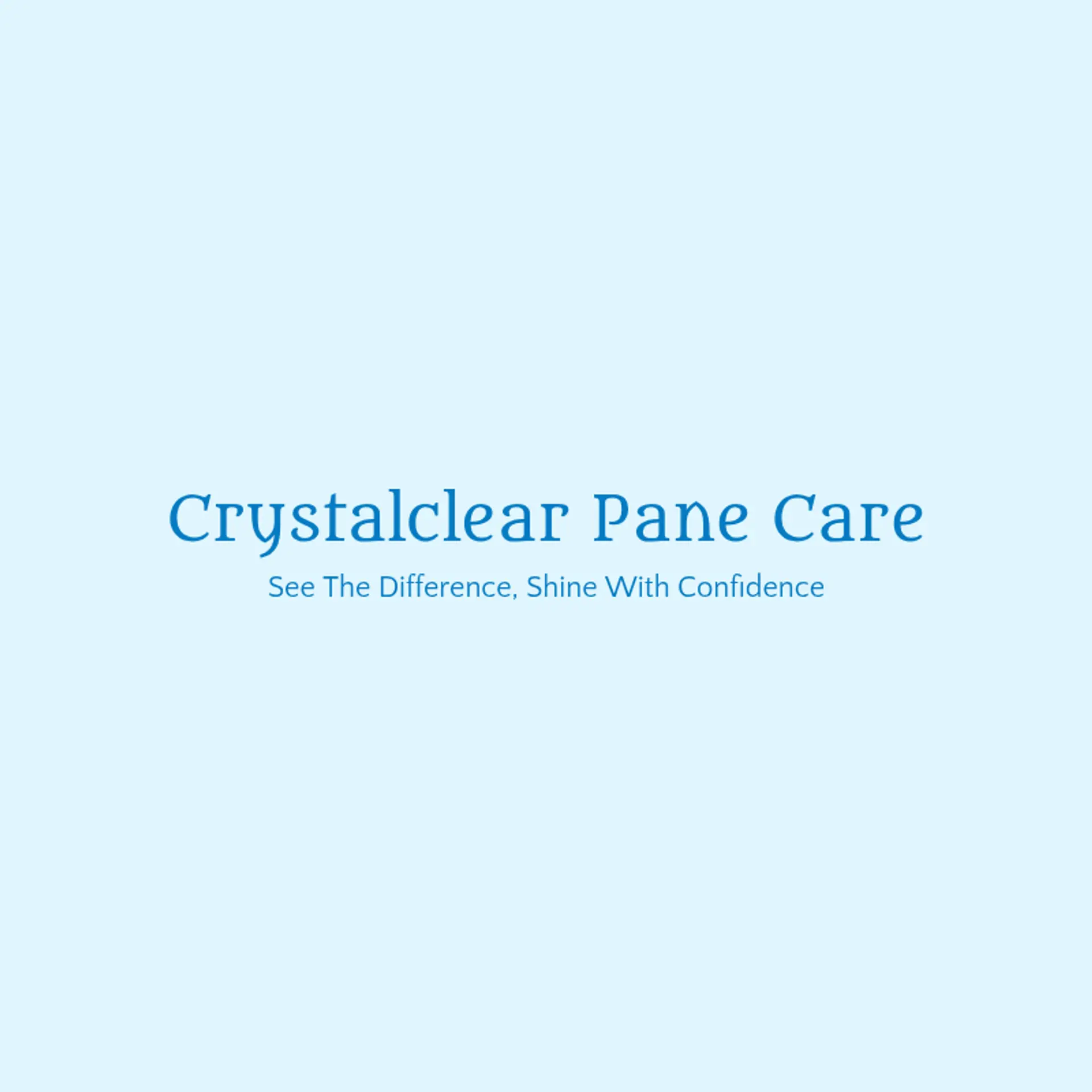 CrystalClear Pane Care logo for window cleaning