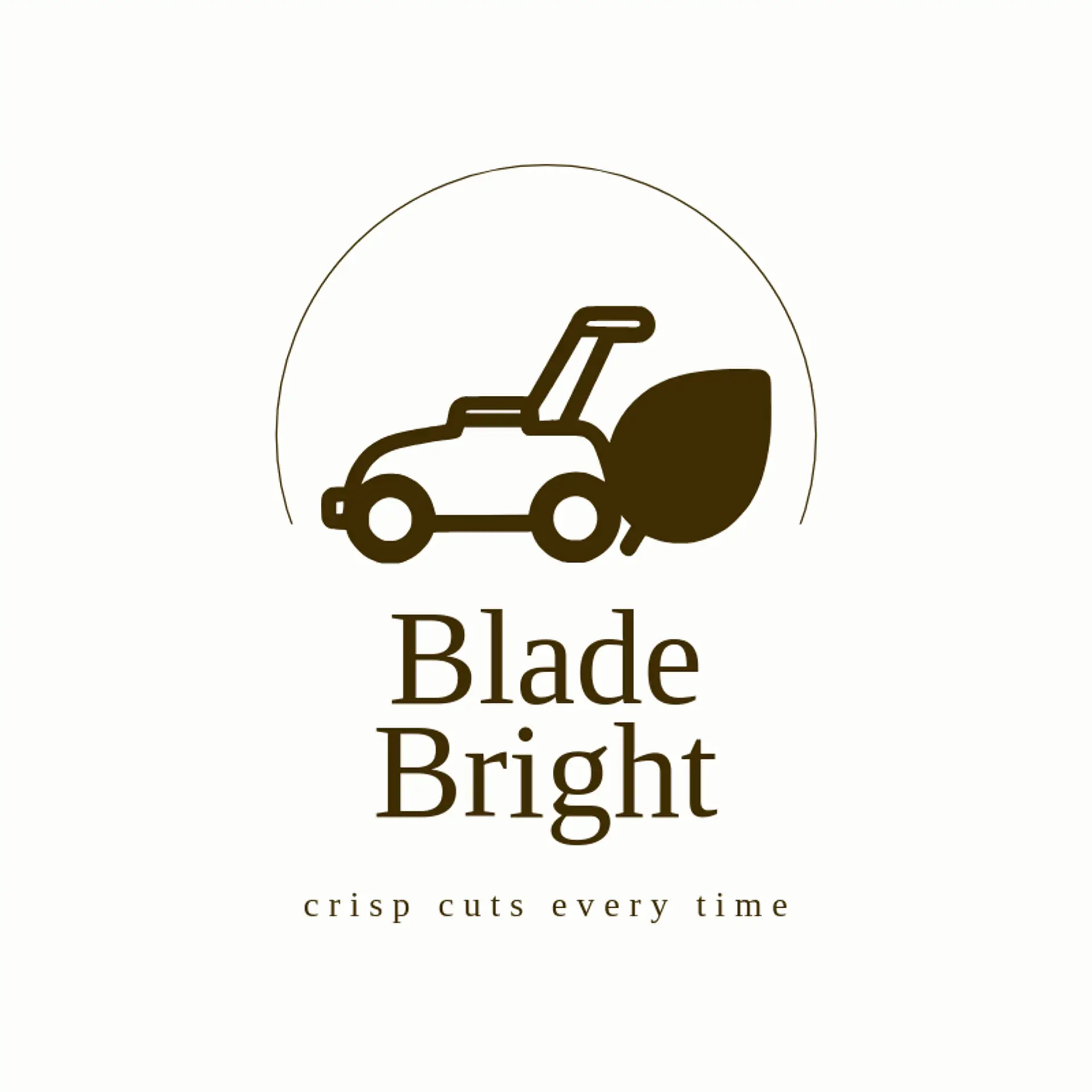 Blade Bright logo for lawn mower