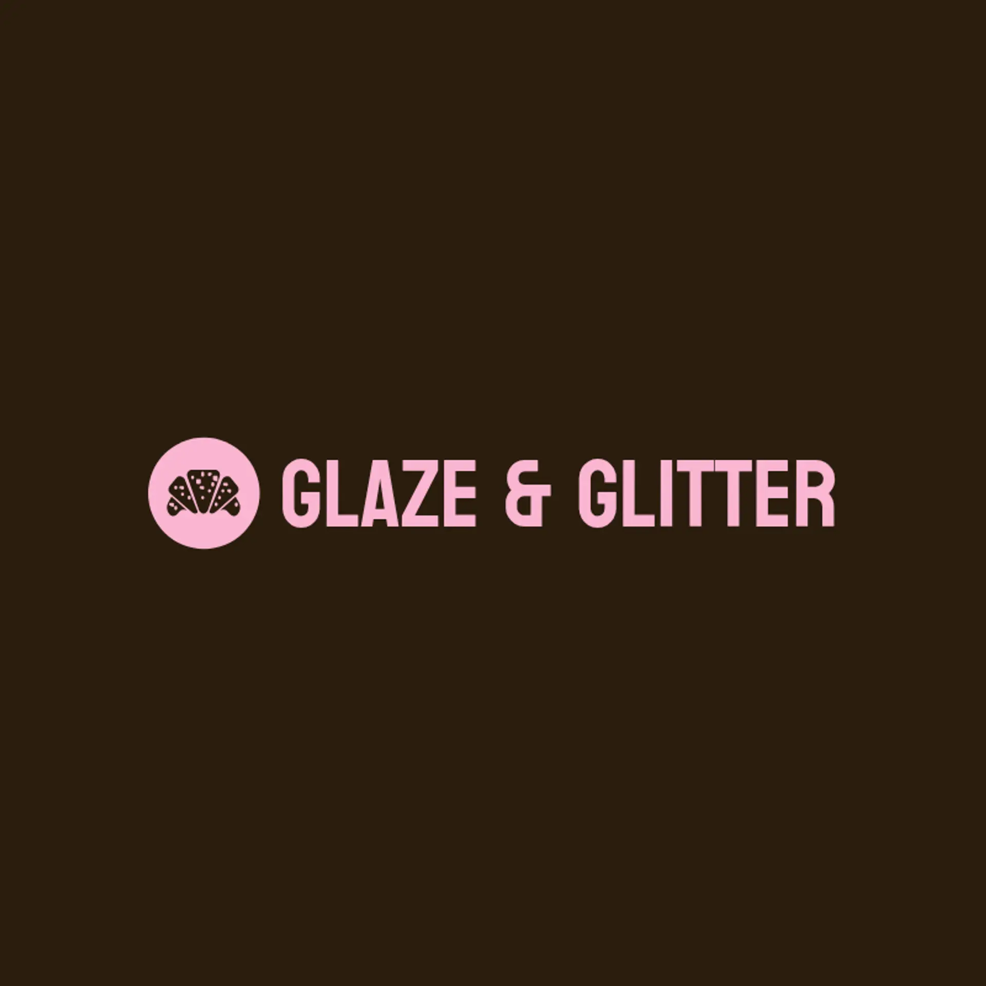 Glaze & Glitter logo for creative bakery