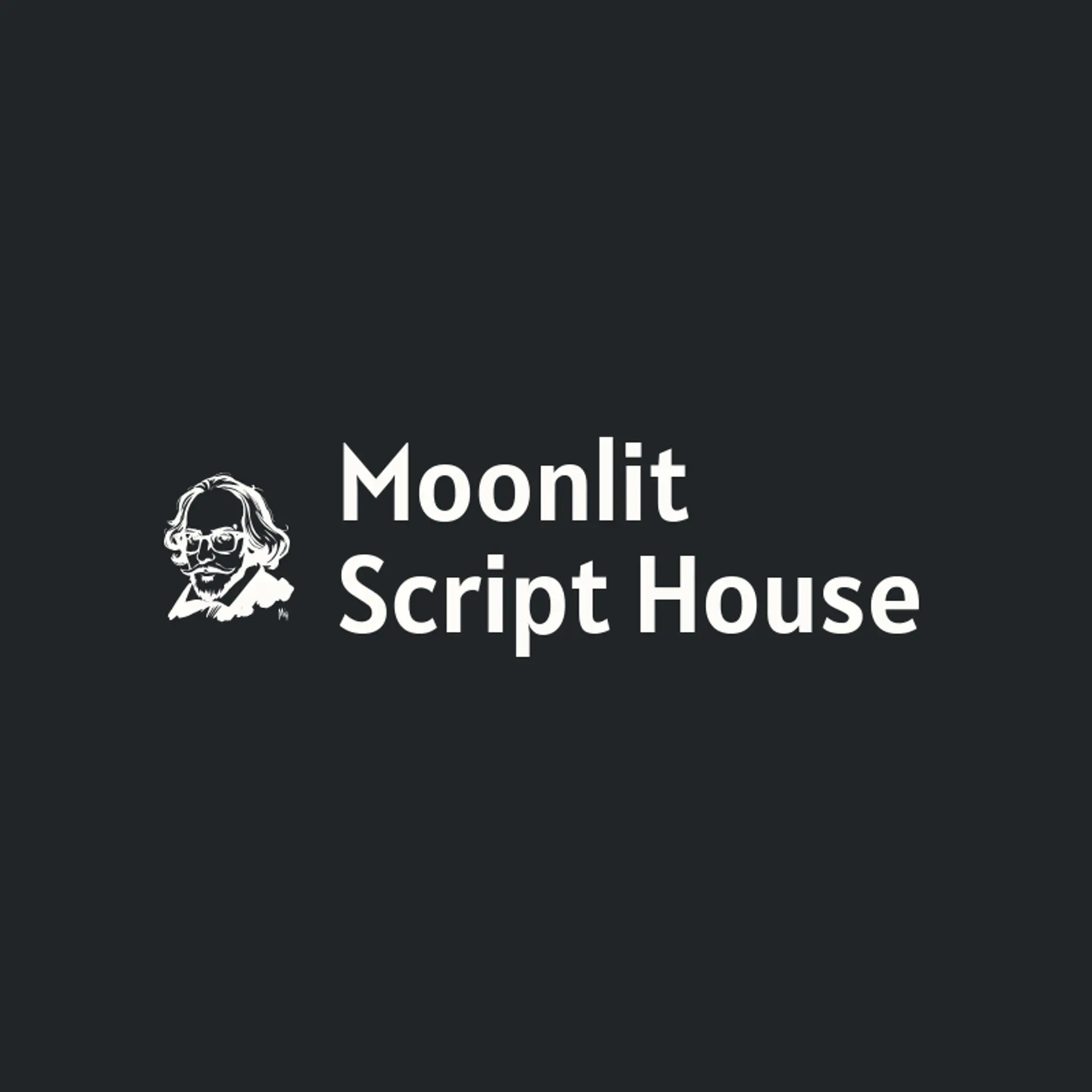 Moonlit Script House logo for playwright