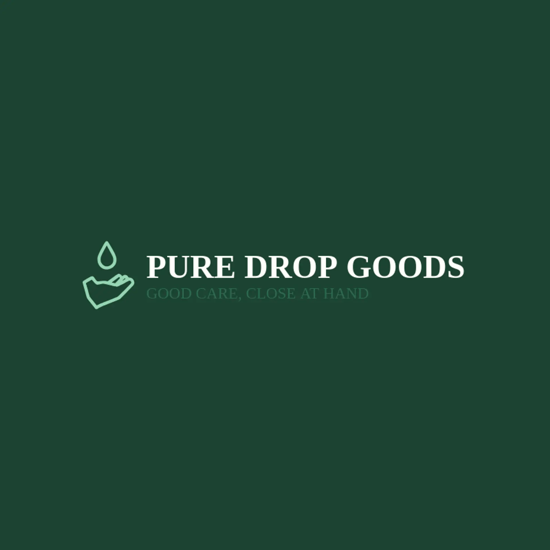 Pure Drop Goods logo for hand sanitizer