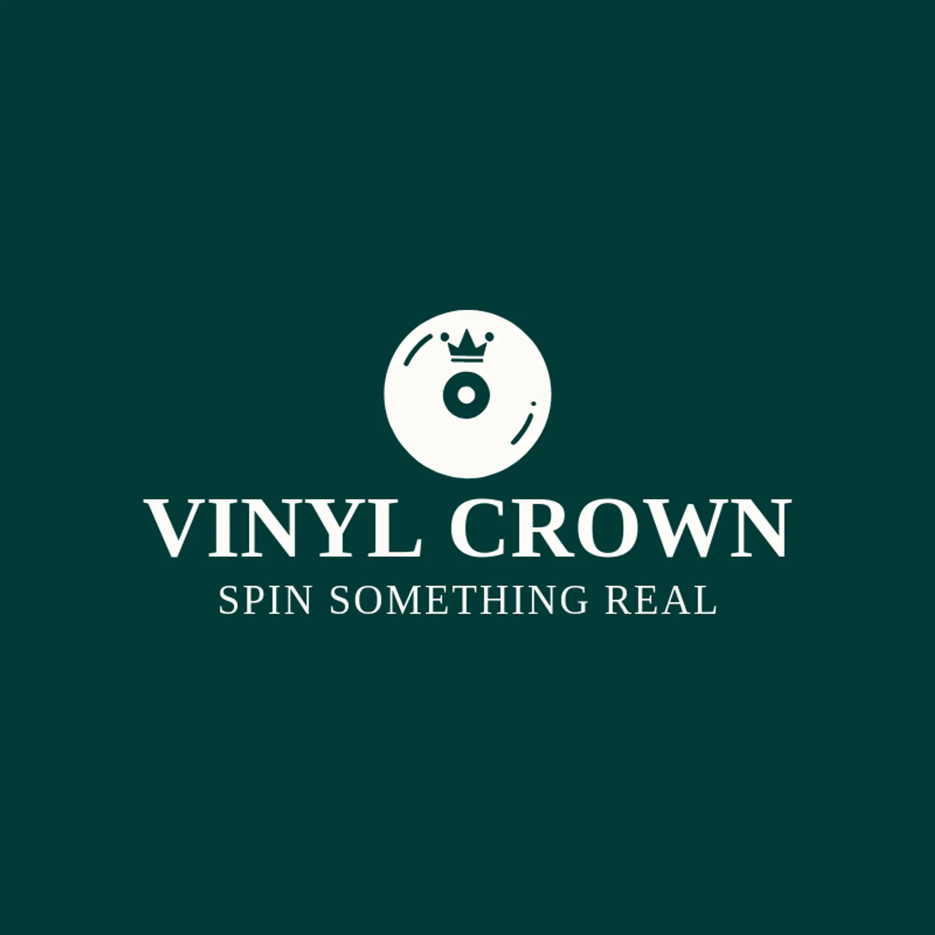 Vinyl Crown logo for hip hop